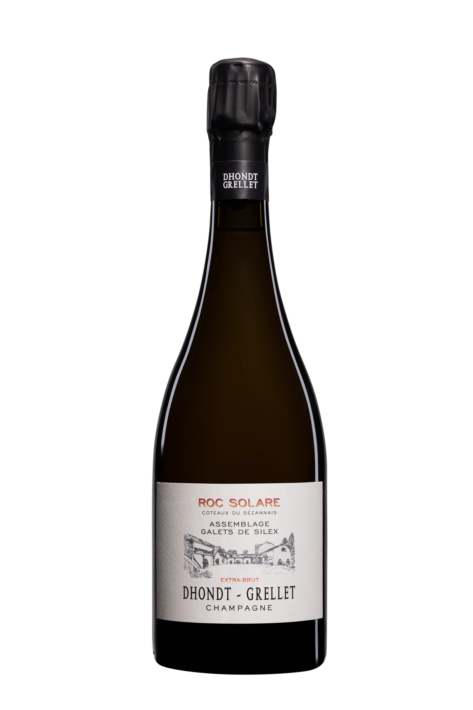 Domaine Dhondt-Grellet - Champagne Extra-Brut "Roc Solare" Blanc Vendange 2021 Dégorgement 12.2023 12° Silk paper, 75cl