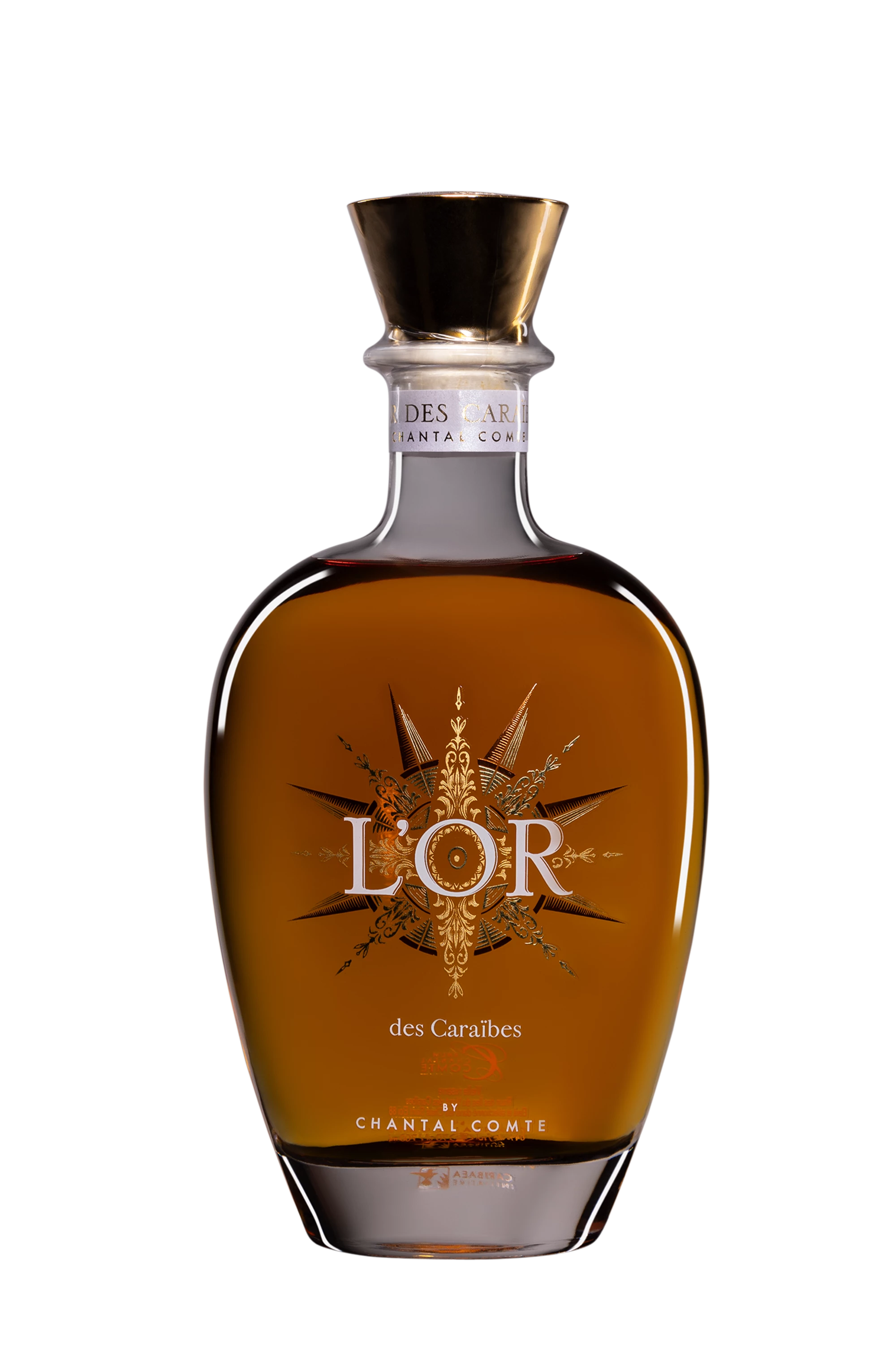 Chantal Comte - Rhum Vieux Agricole de Guadeloupe "L'Or des Caraïbes - Vieille Réserve" Brun 64° Giftbox, 70cl