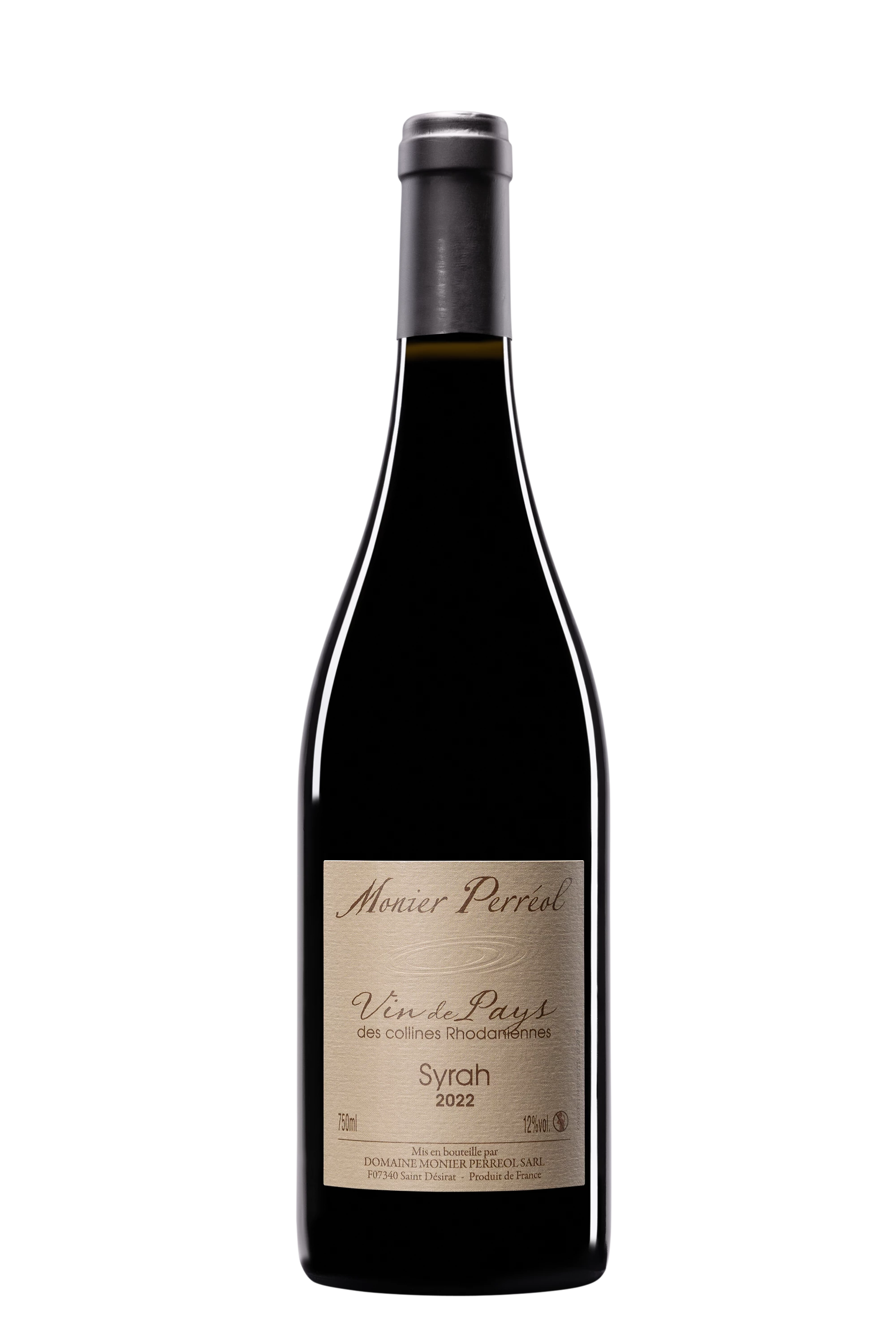 Domaine Monier Perréol - Vin de Pays des Collines Rhodaniennes  "Syrah" Rouge 2022, 75cl