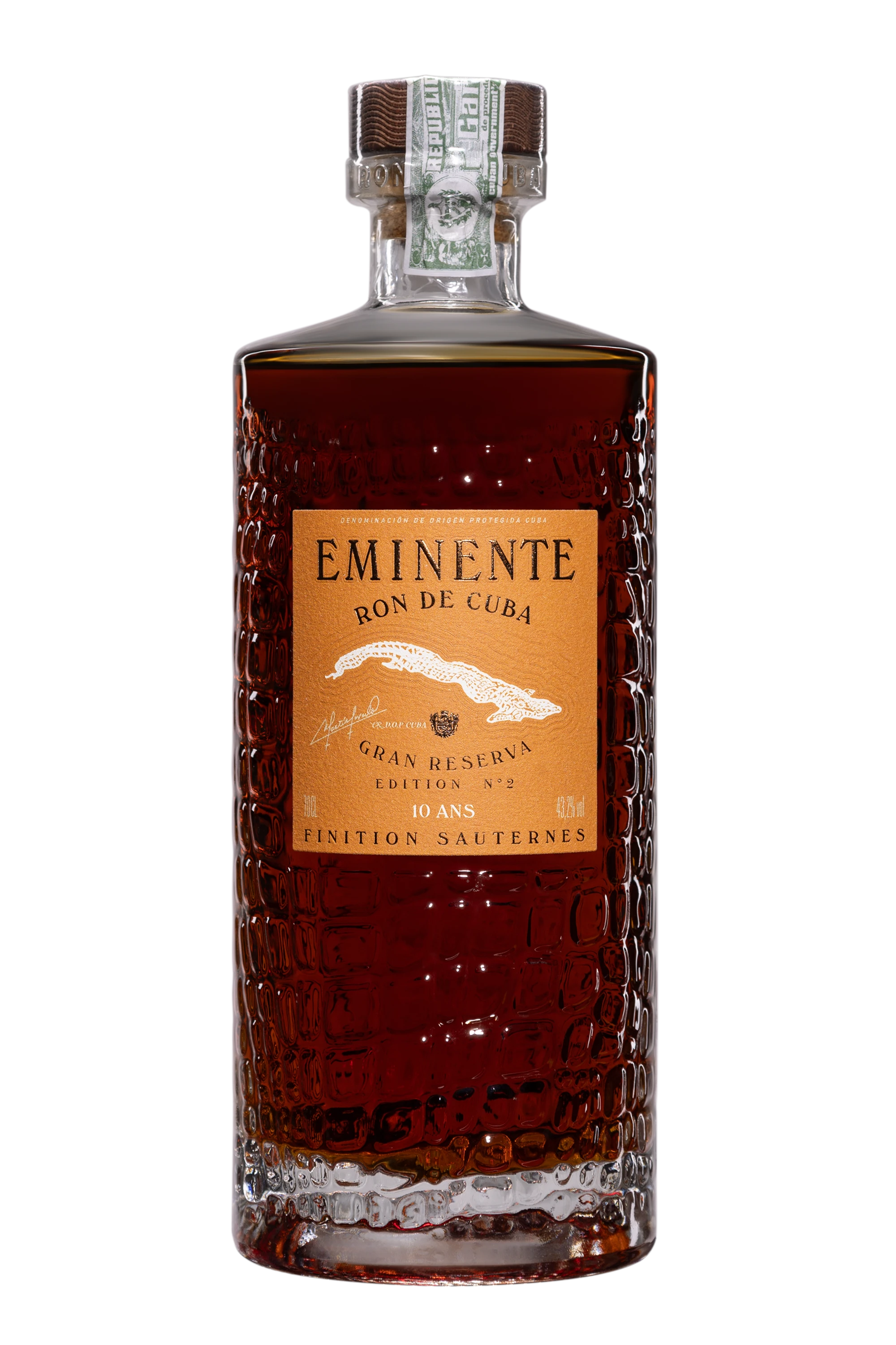 Eminente - Molasses Cuban Rhum "10 Ans - Gran Reserva - Edition N°2" Brun NV 43.2°, 70cl