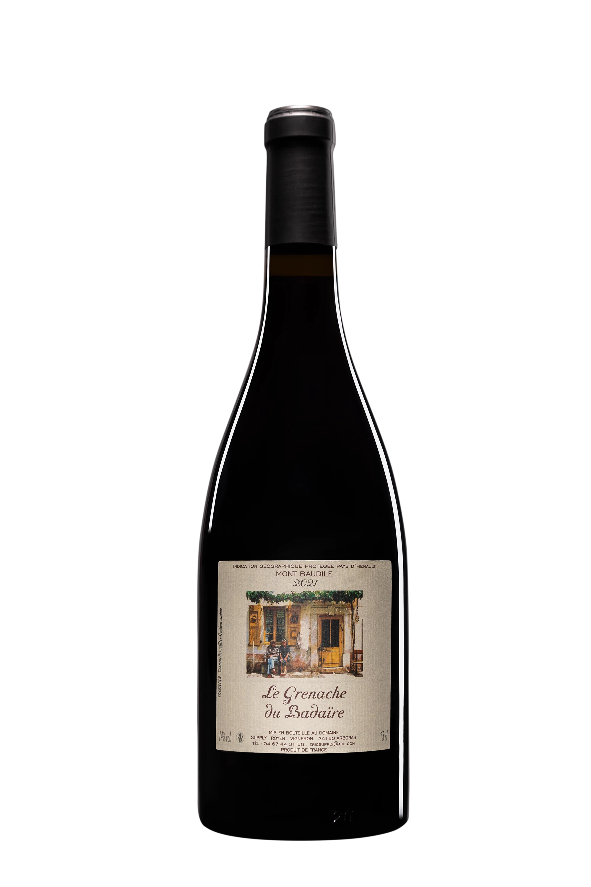 Domaine Supply-Royer - Vin de Pays d'Hérault Mont Baudile "Grenache de Badaire" Rouge 2021 14°, 75cl