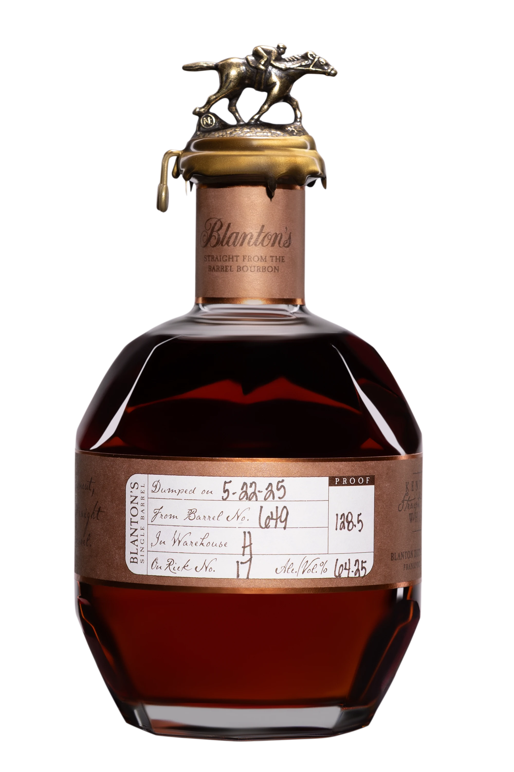 Buffalo Trace - Kentucky Bourbon "Blanton's - Straight from the Barrel" Brun NV 64.35° Giftbox, 70cl