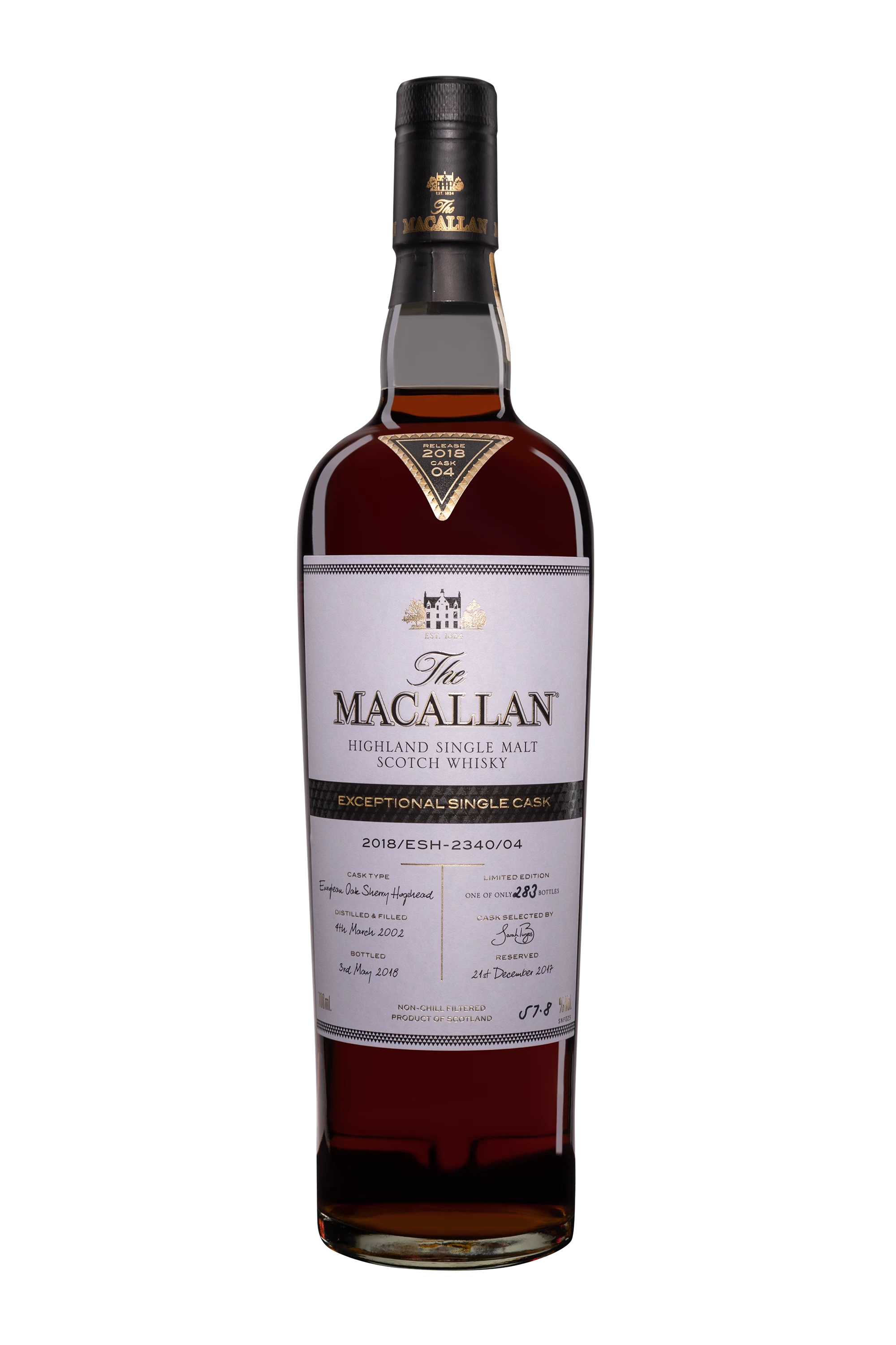 The Macallan - Single Malt Scotch Whisky "Exceptional Single Cask 2018/ESH-2340/4 - Release 2018" 57.8° Giftbox, 70cl