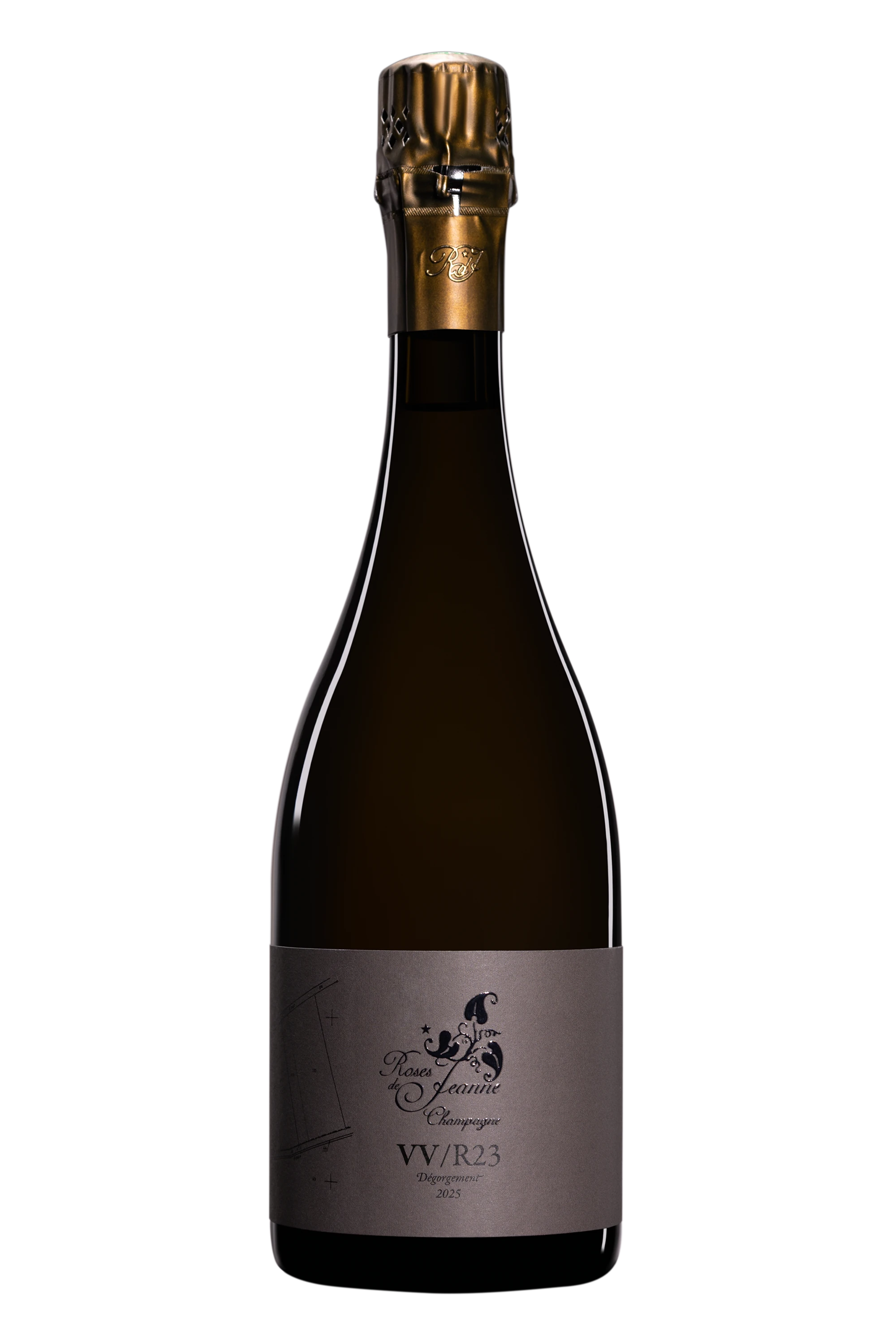 Domaine Roses de Jeanne - Champagne Brut Blanc de Noirs "Cote de Val Vilaine" Blanc Vendange 2023 Dégorgement 2025 12.5°, 75cl