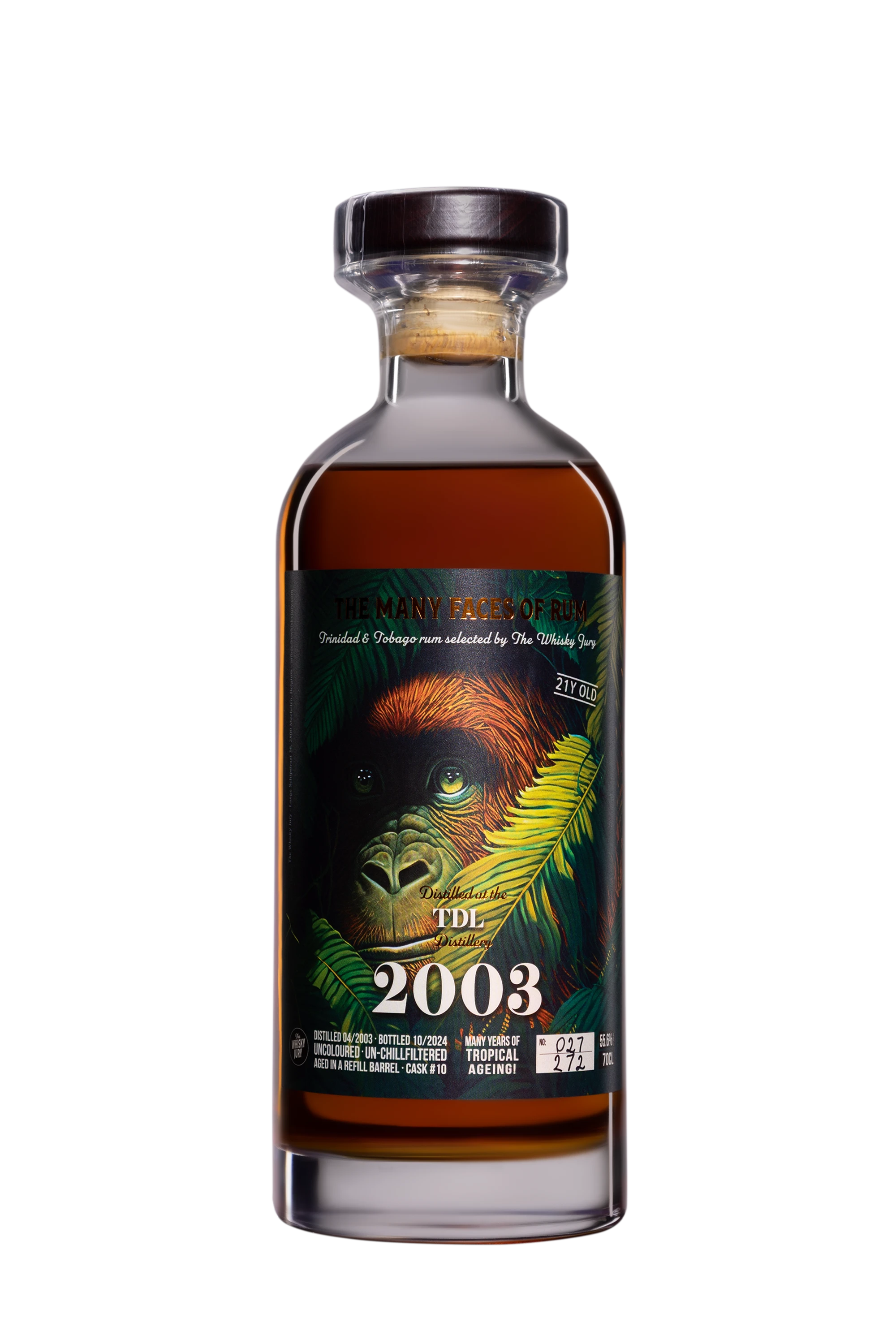 The Whisky Jury - Molasses Trinidadian Rhum "21 Ans Trinidad Distillers Limited" Brun 2003 55.6°, 70cl