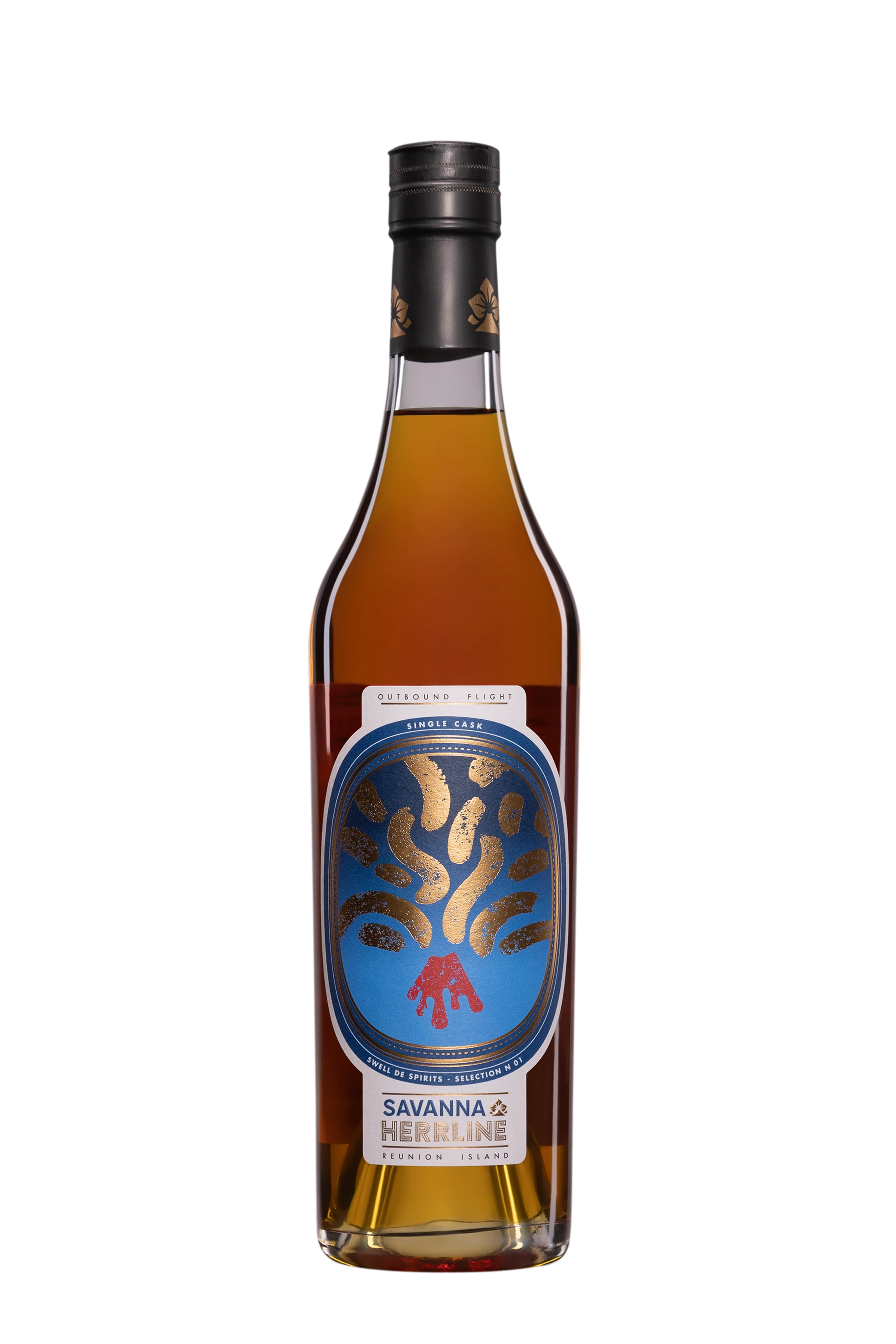 Savanna - Rhum de Mélasse de la Réunion "Herrline N°1" Brun 2009 60.8° Giftbox, 50cl