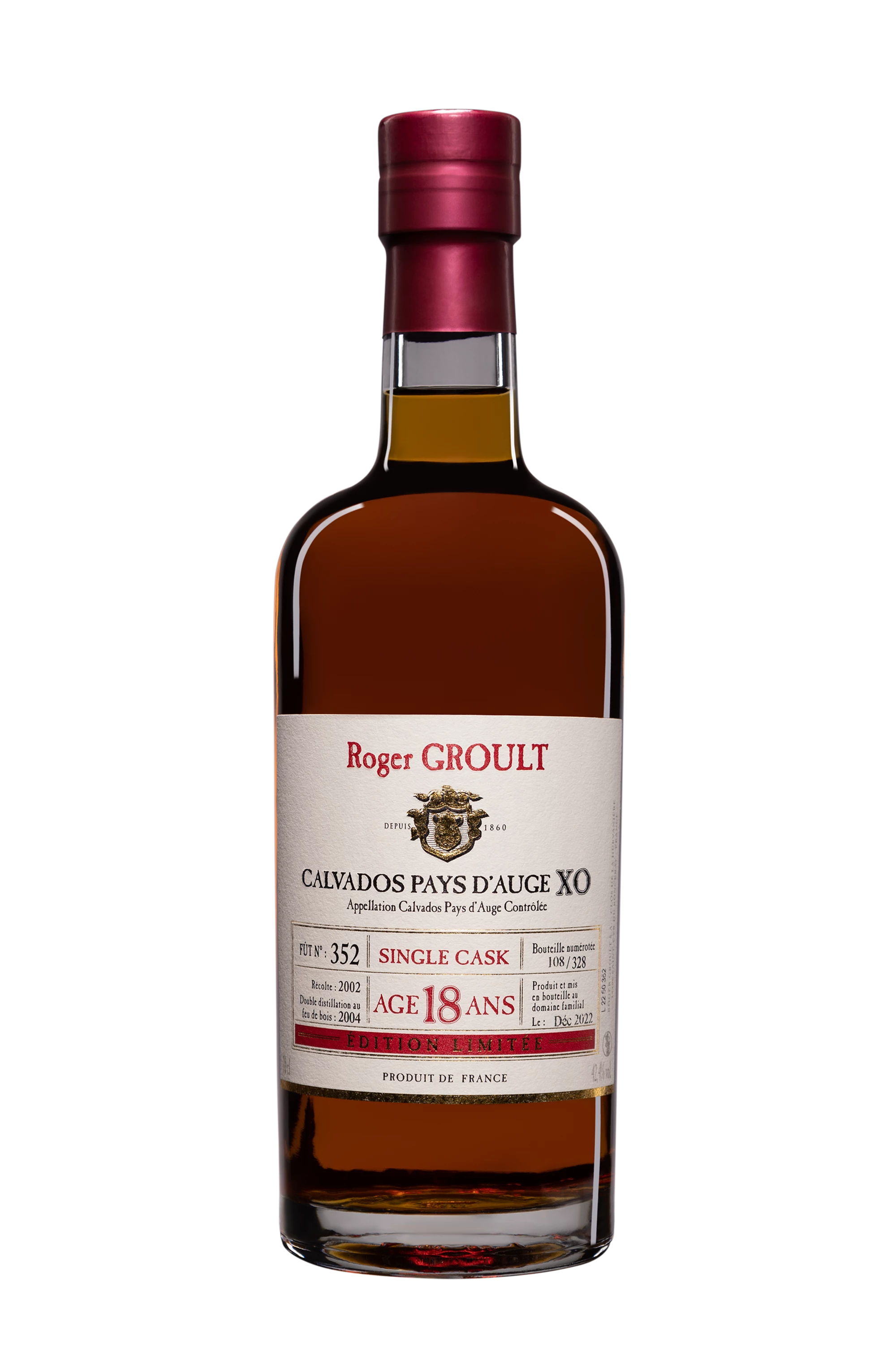 Roger Groult - Calvados du Pays d'Auge "18 Ans - Single Cask" 42.4° Giftbox, 70cl