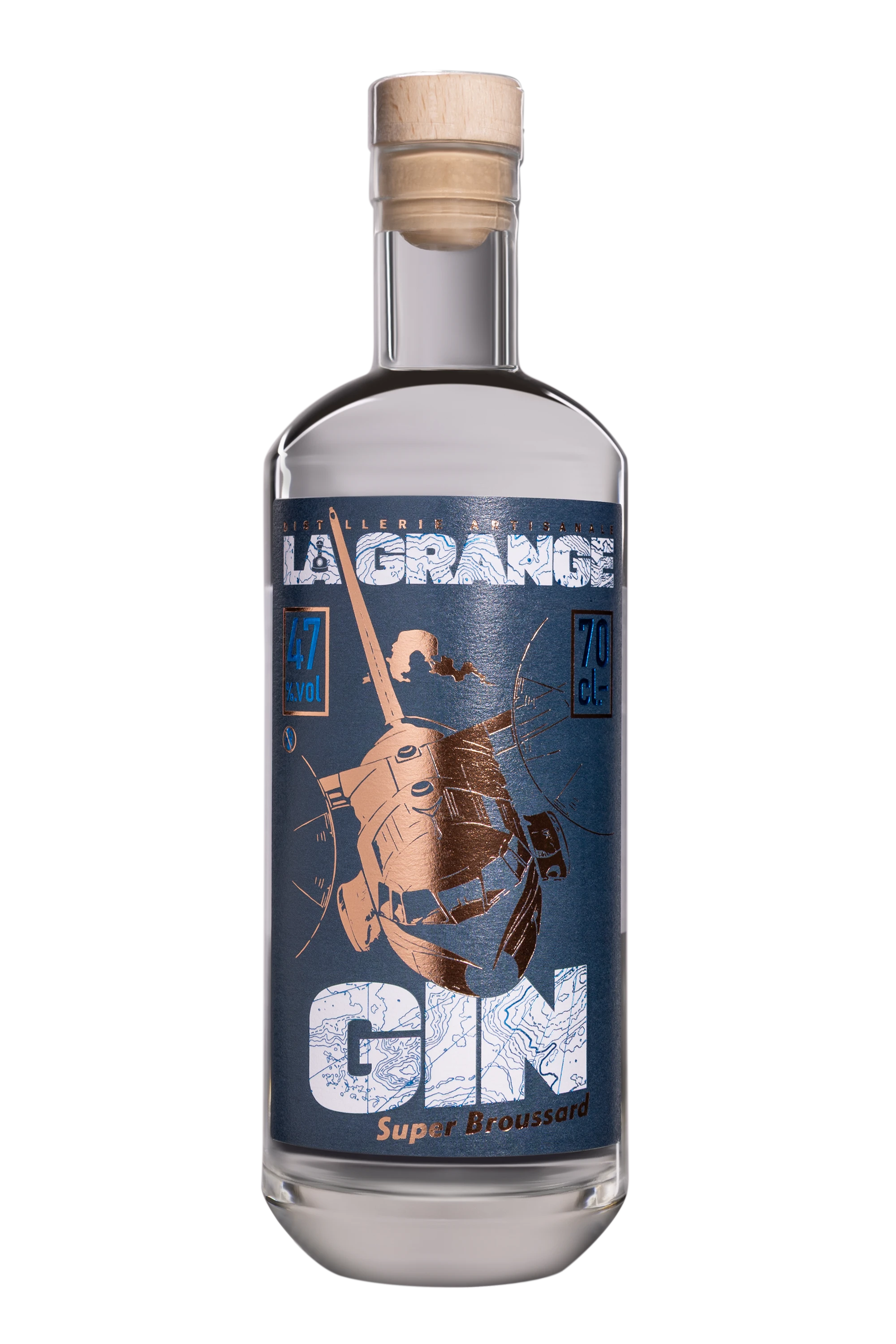 Distillerie de la Grange - Gin "Super Broussard" Blanc NV 47°, 70cl