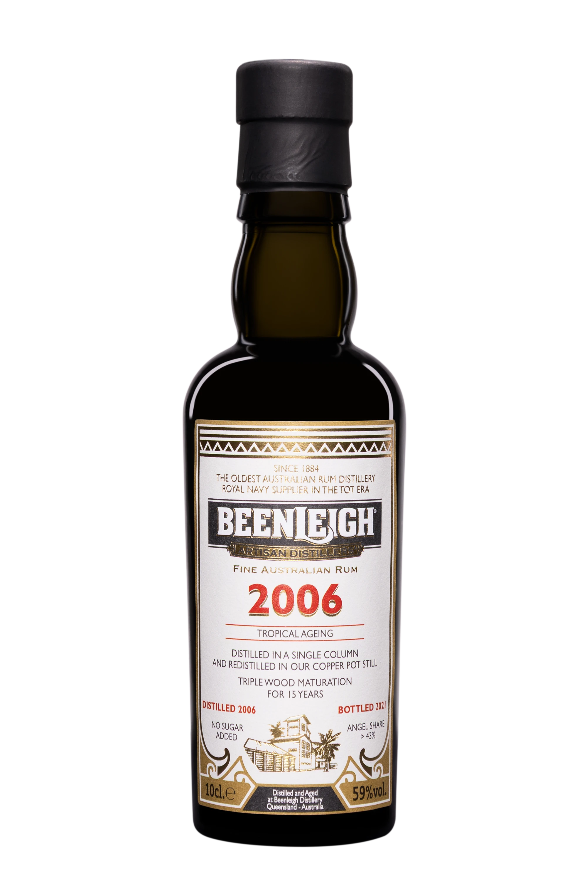 Beenleigh - Molasses Australian Rhum "Tropical Ageing" Brun 2006 59° Giftbox, 10cl