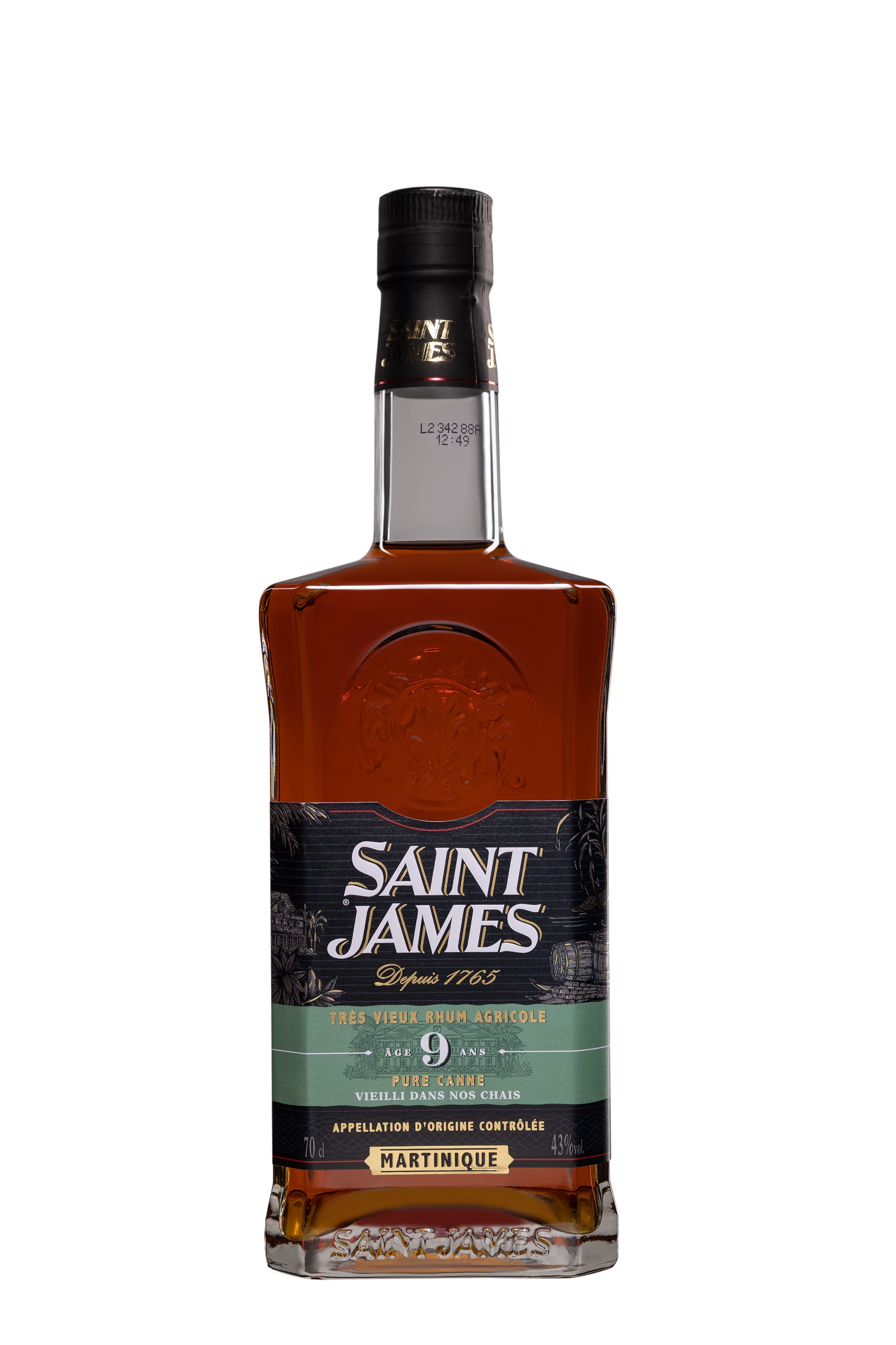 Saint James - Rhum Vieux Agricole de Martinique "9 Ans" Brun 43° Giftbox, 70cl