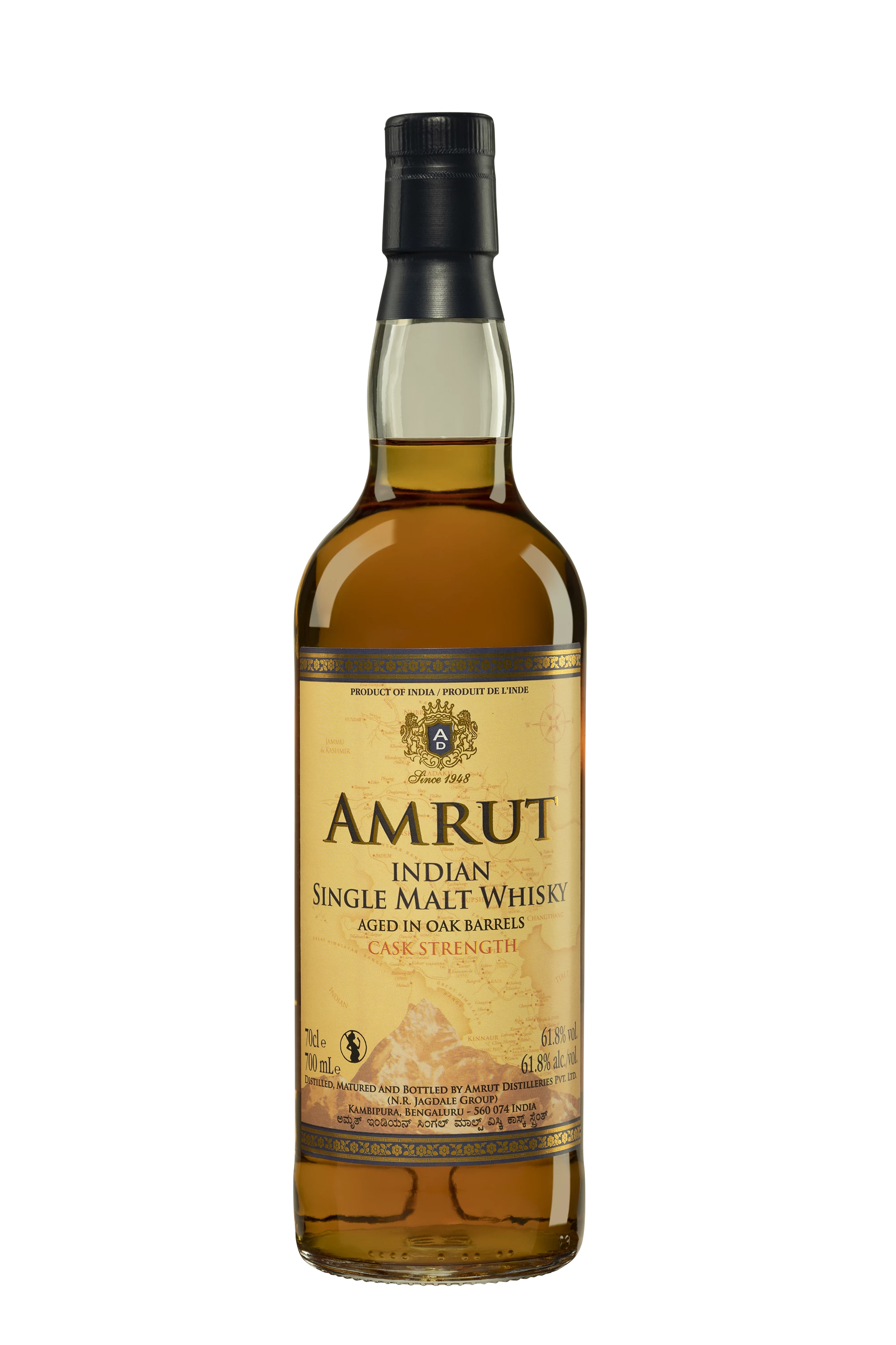 Amrut - Single Malt Indian Whisky "Cask Strength" 61.8° Giftbox, 70cl