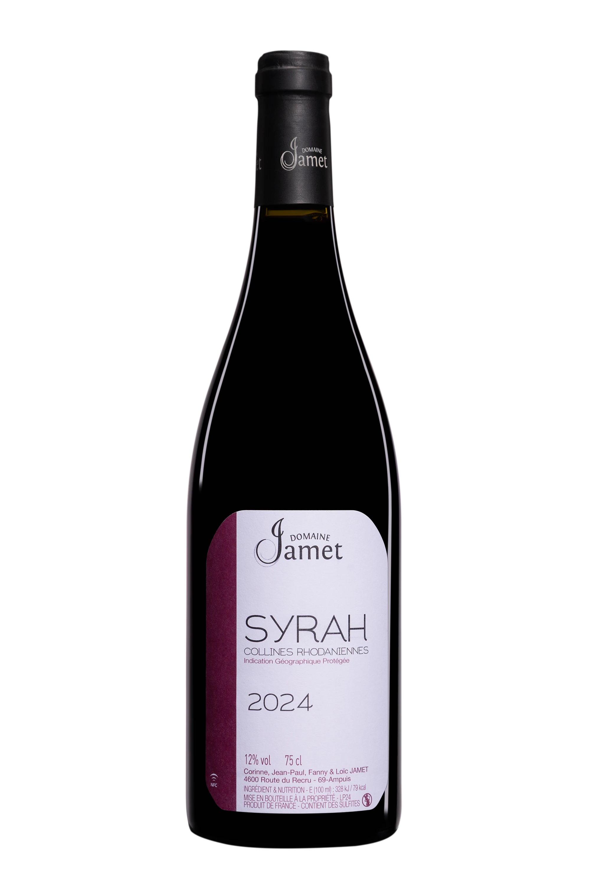 Domaine Jamet - Vin de Pays des Collines Rhodaniennes "Syrah" Rouge 2024 12°, 75cl