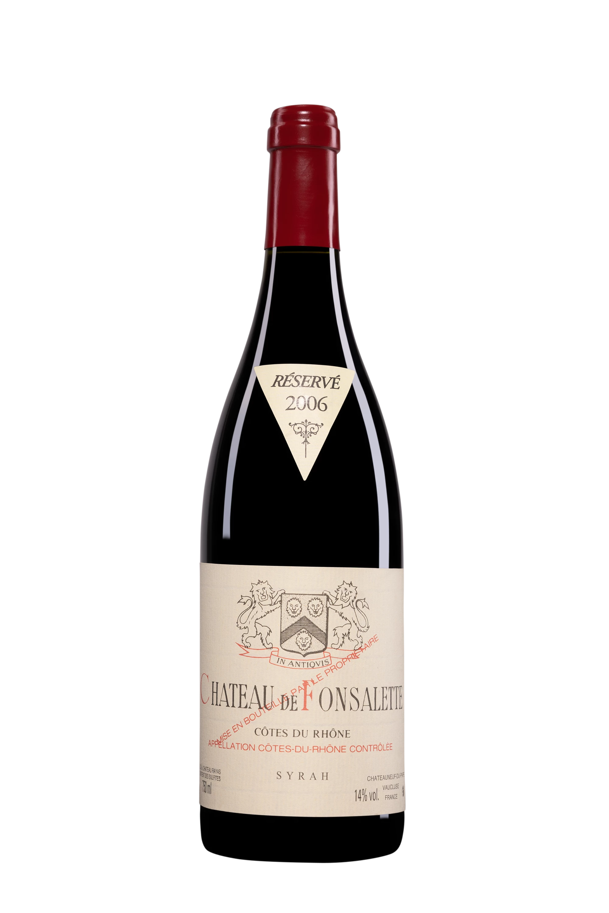 Château de Fonsalette - Côtes du Rhône "Syrah" Rouge 2006, 75cl