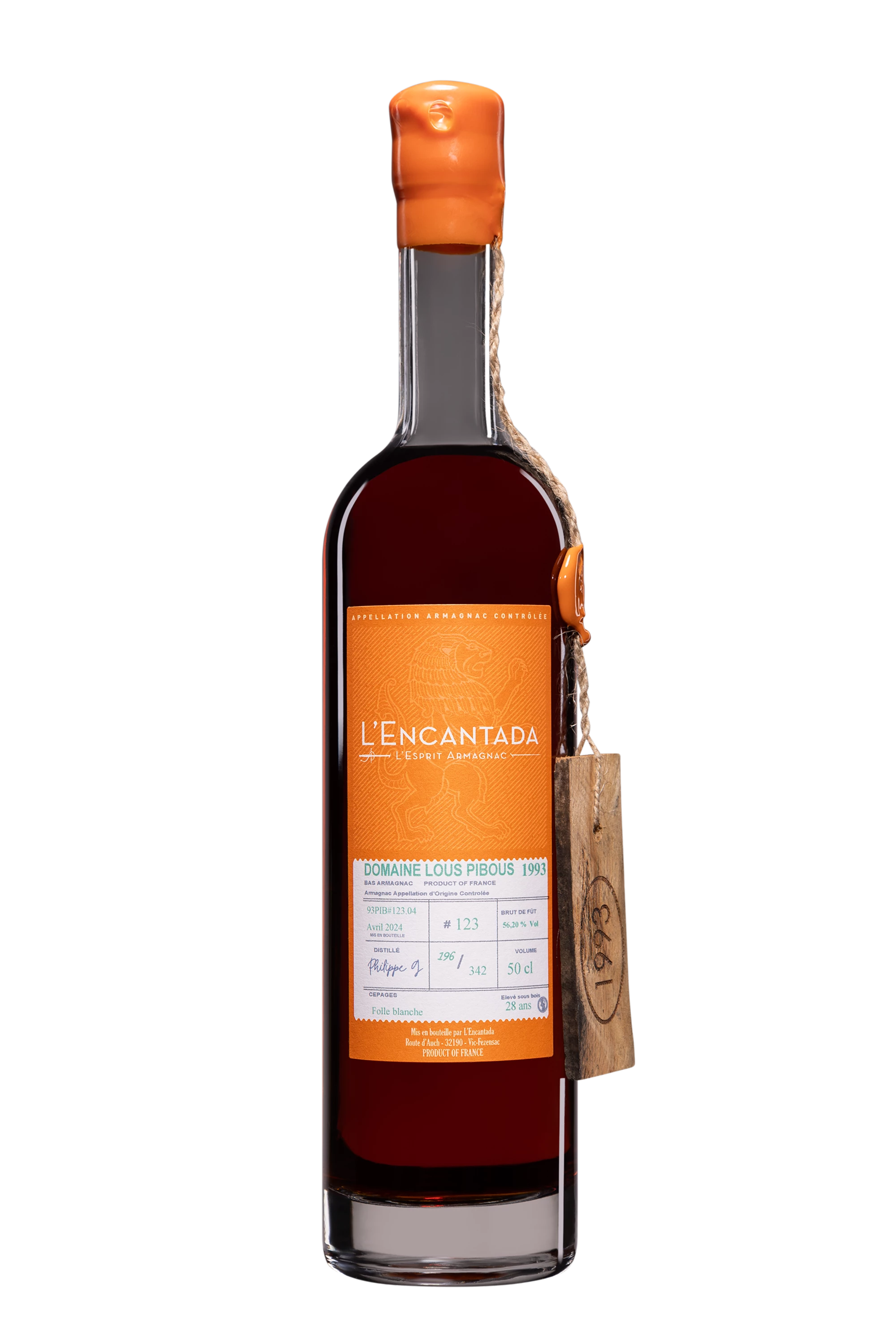 L'Encantada - Bas-Armagnac "Domaine Lous Pibous - Fût #123" 1993 56.2° Giftbox, 50cl