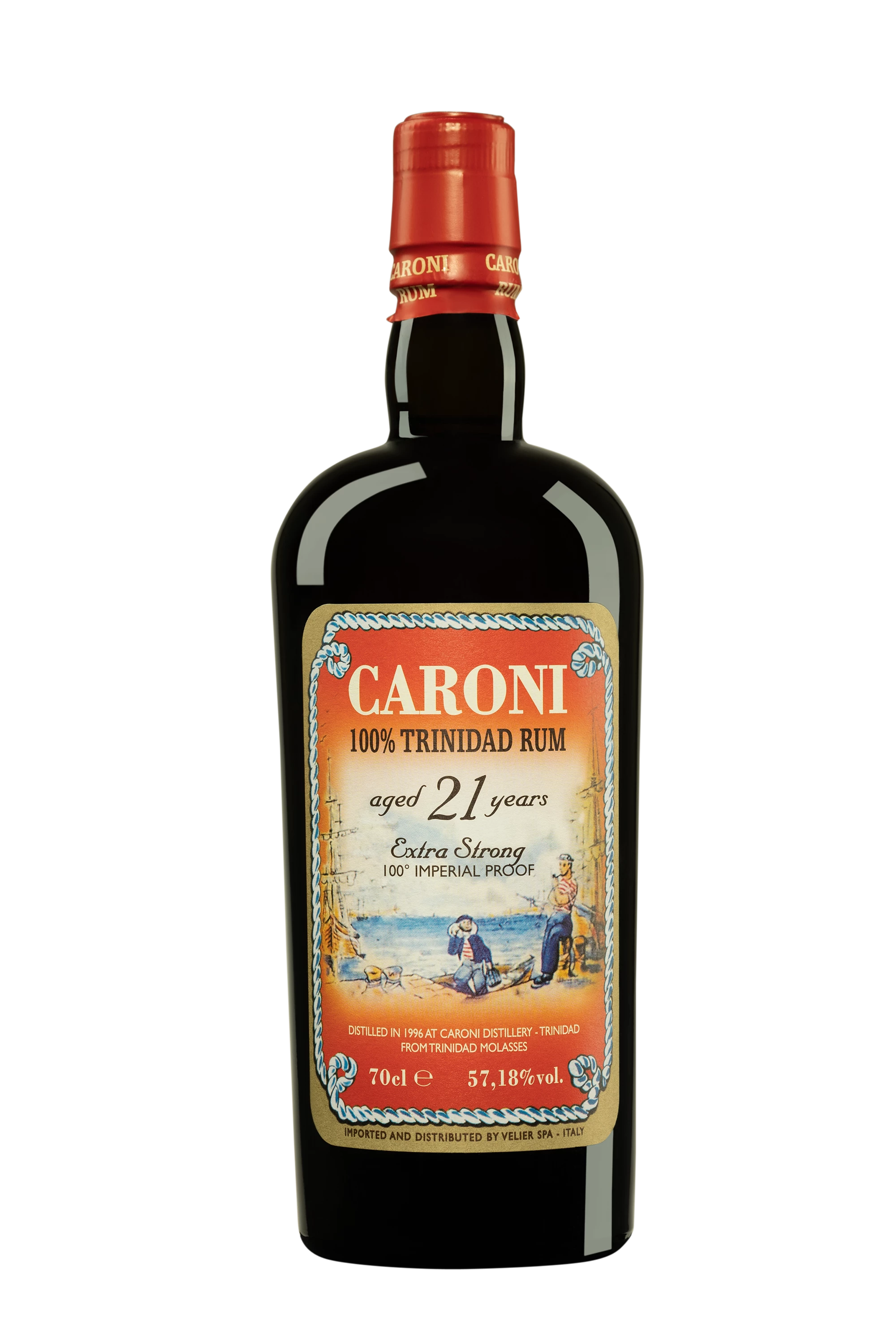 Vélier - Molasses Trinidadian Rhum "21 Ans Caroni" Brun 57.18° Giftbox, 70cl