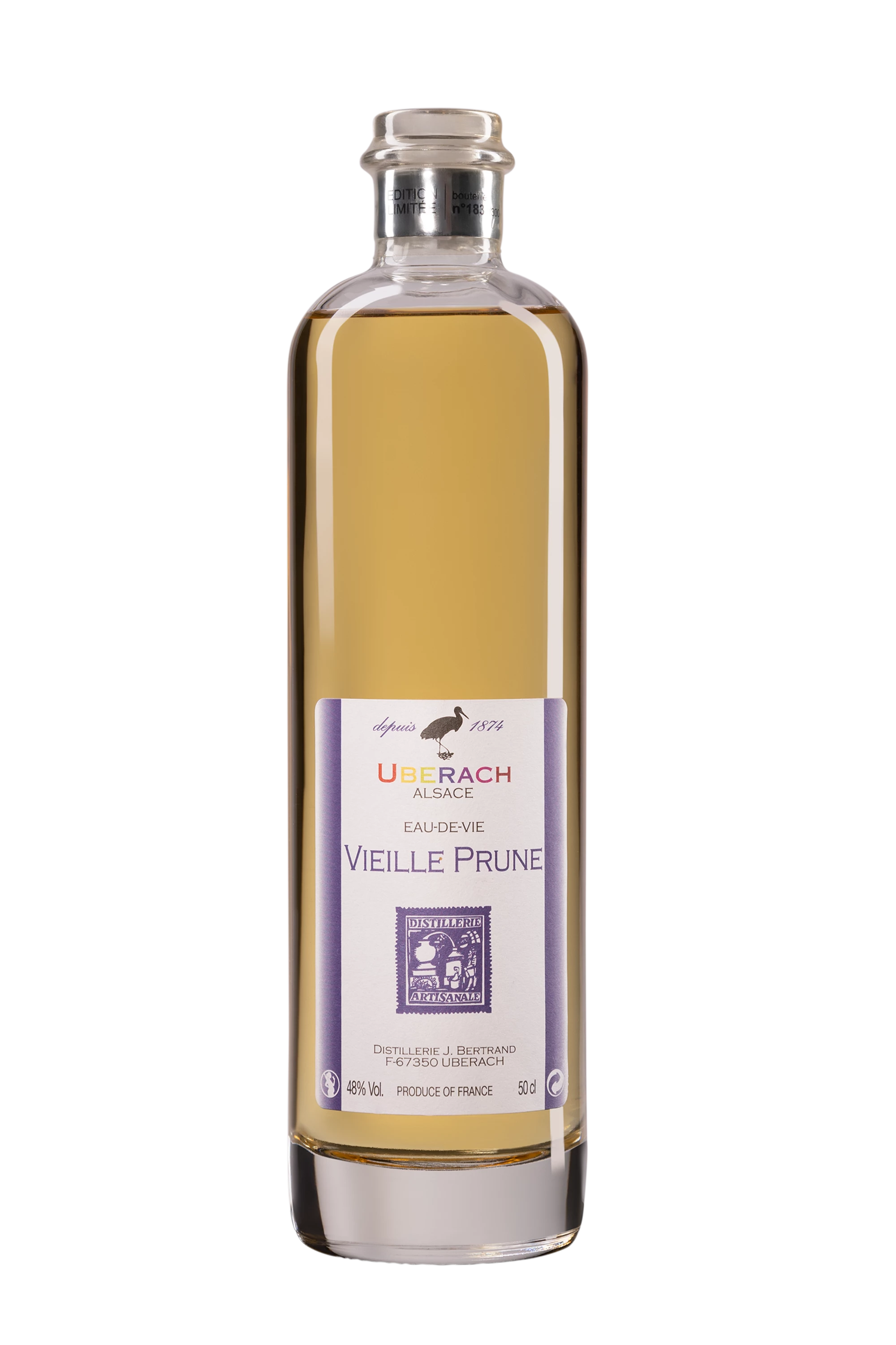 Distillerie Bertrand - Eau de Vie d'Alsace "Vieille Prune - Eau de la..." 48°, 50cl