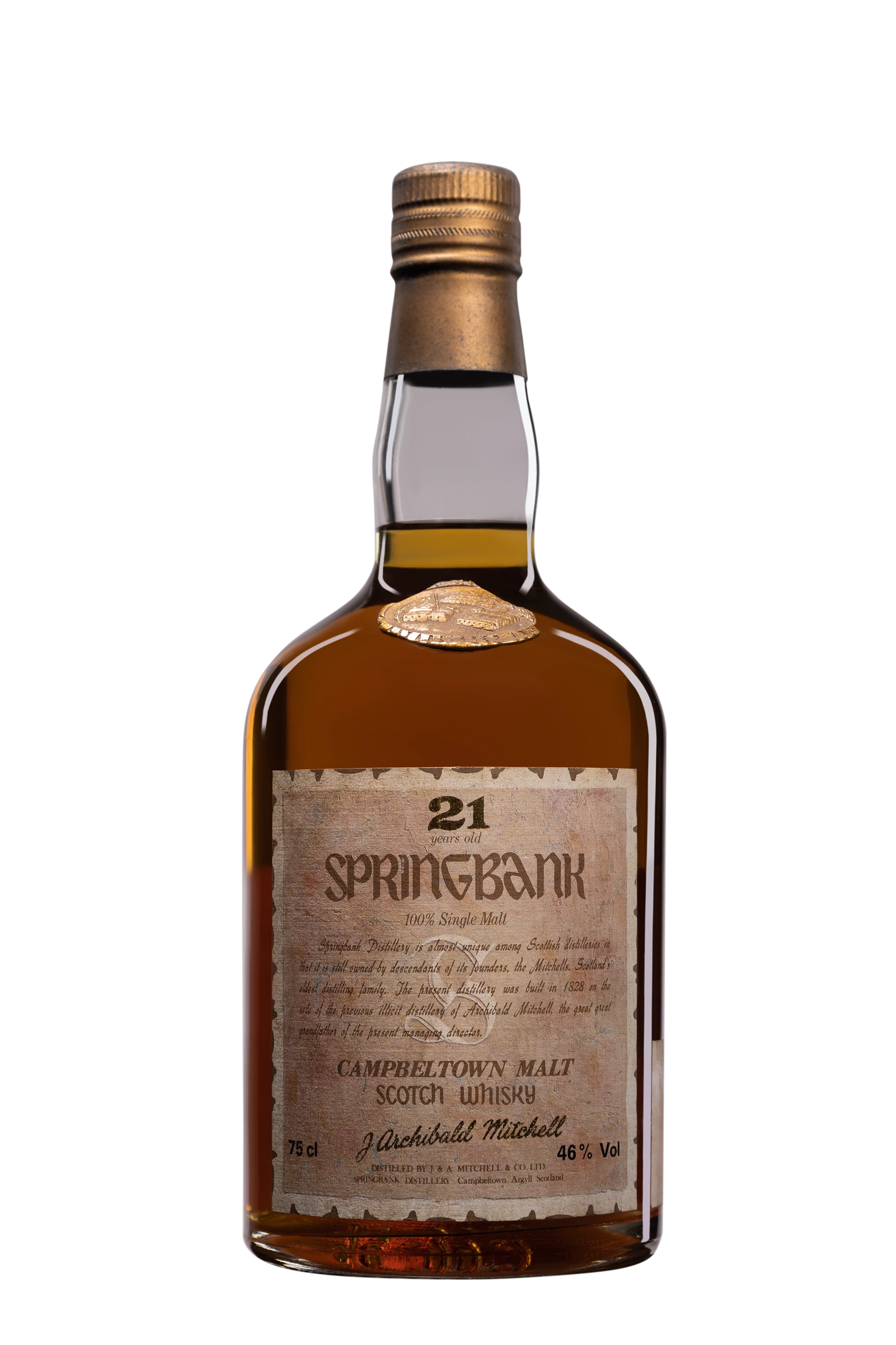Springbank - Single Malt Scotch Whisky "21 Ans - Round Dumpy - John Mitchell" 46°, 70cl