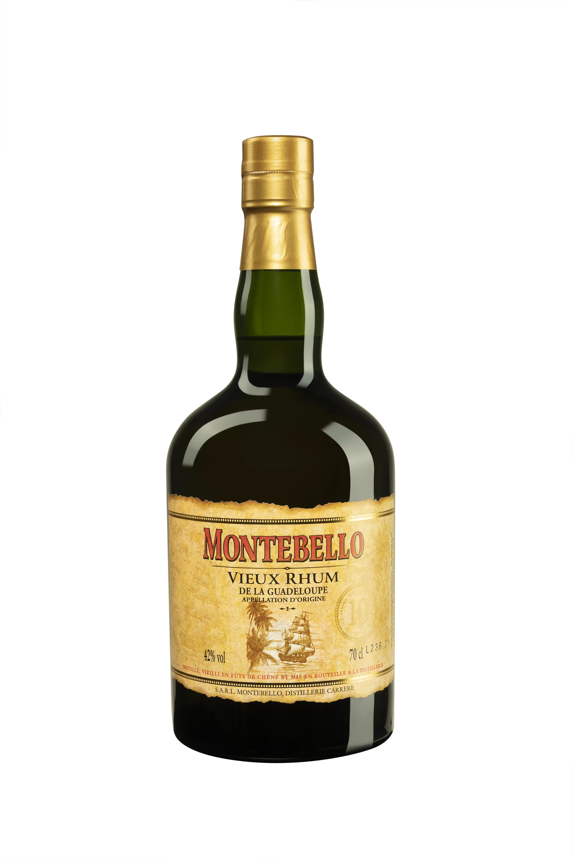 Montebello - Rhum Vieux Agricole de Guadeloupe "10 Ans" Brun 42° Giftbox, 70cl