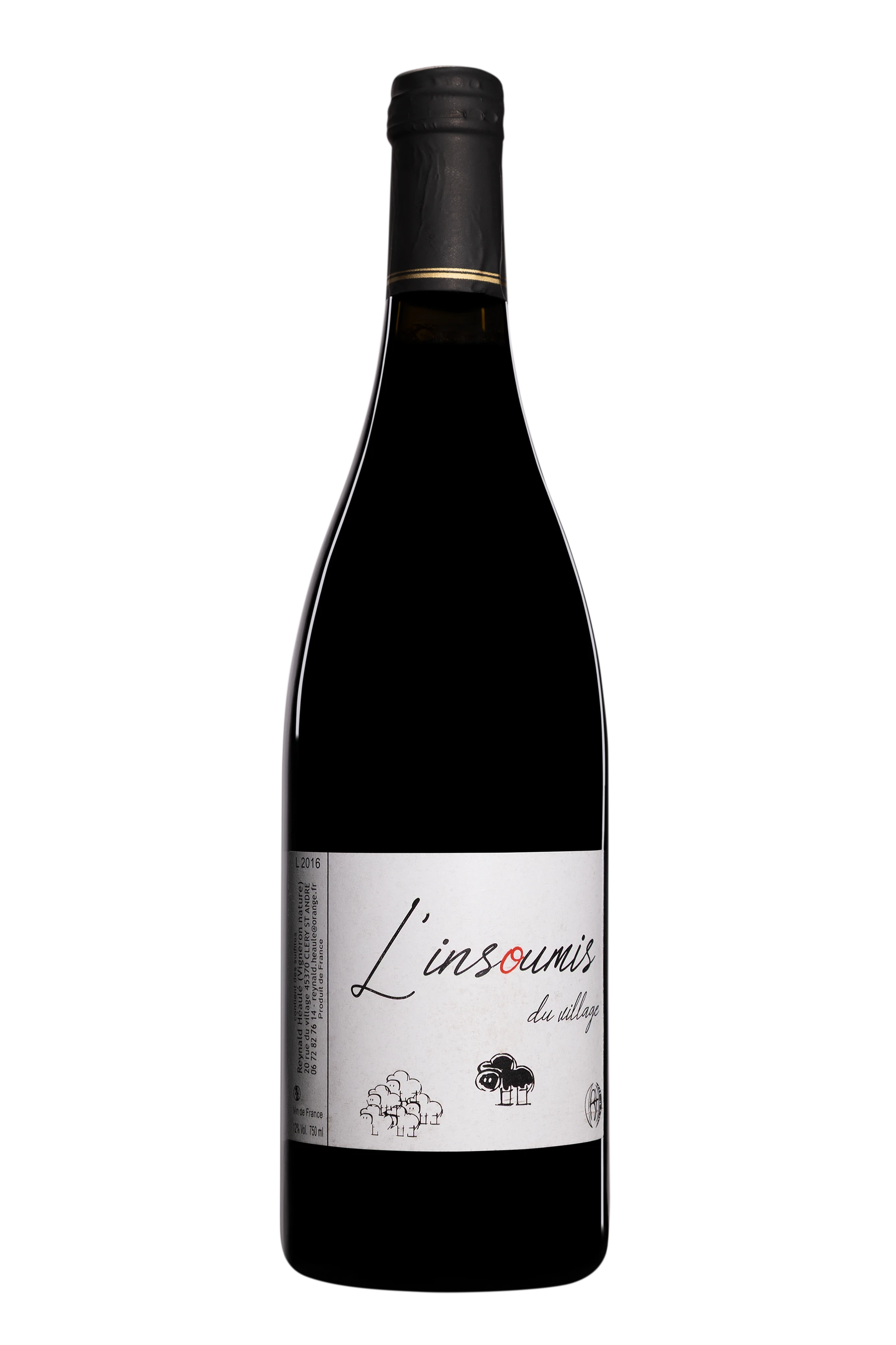 Domaine Reynald Héaulé - Vin de France "L'insoumis du Village" Rouge 2016 12°, 75cl