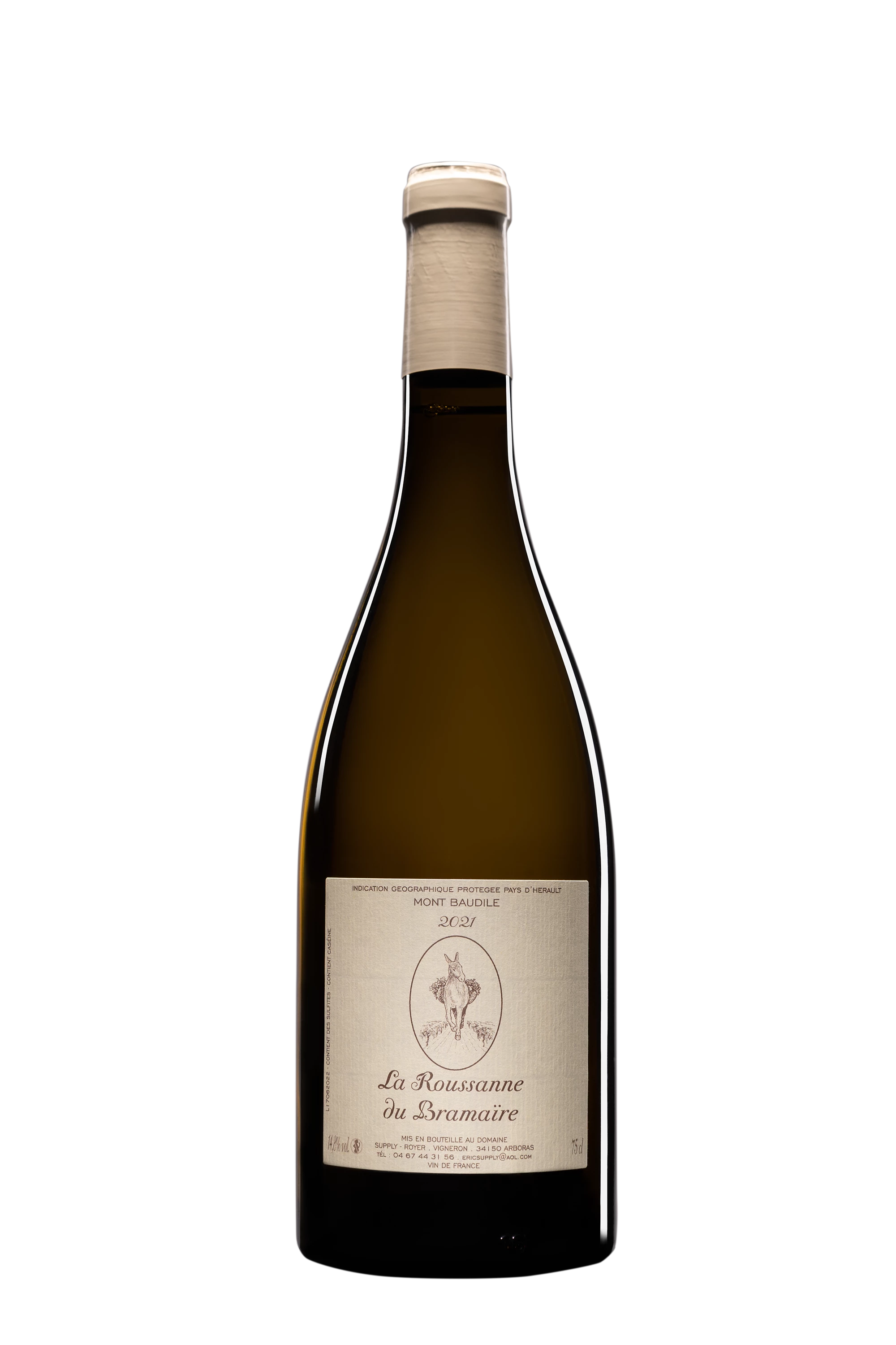 Domaine Supply-Royer - Pays d'Hérault Mont Baudile "Roussanne du Bramaire" Blanc 2021, 75cl