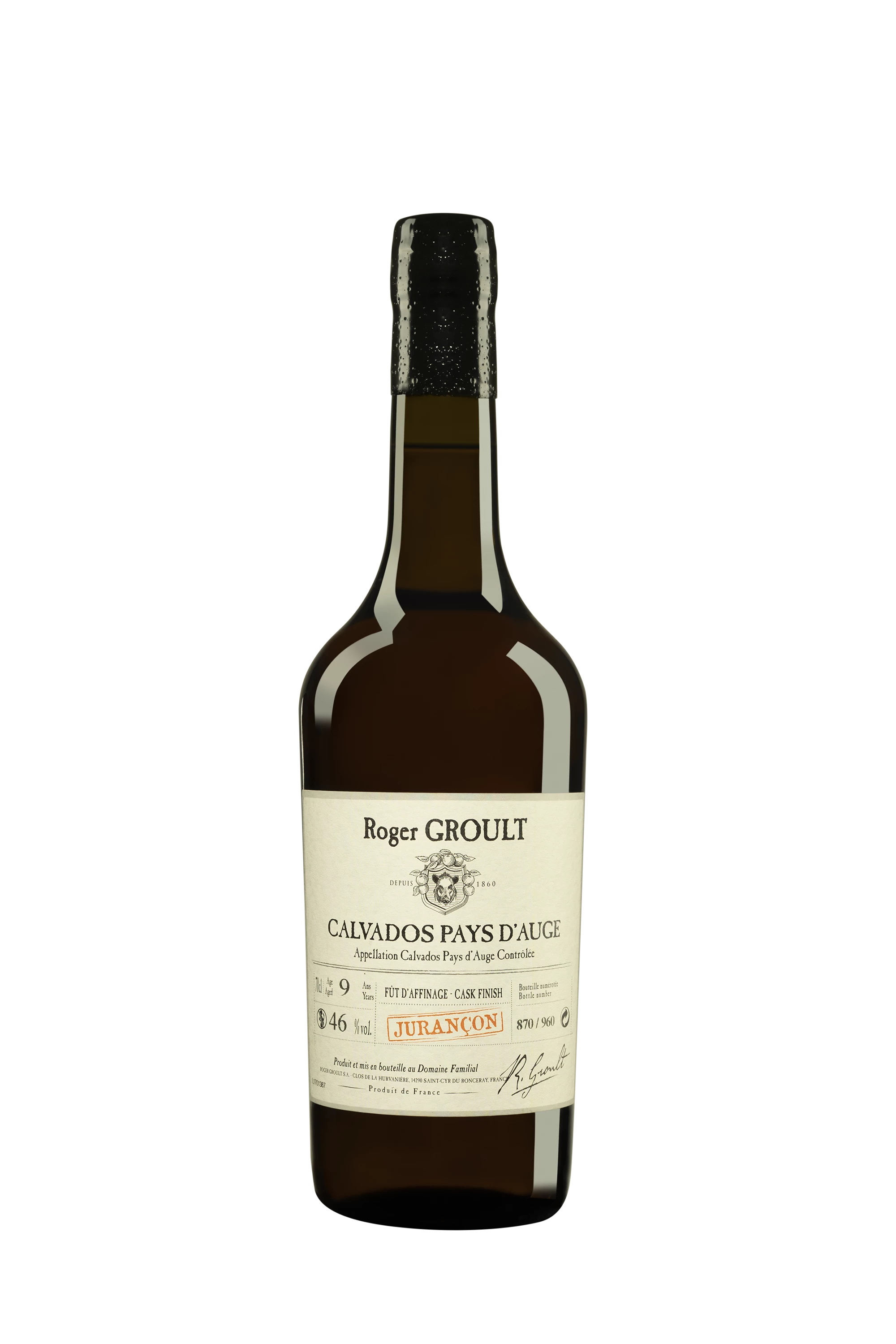 Roger Groult - Calvados du Pays d'Auge "9 Ans Fût d'Affinage - Jurançon" 46° Giftbox, 70cl