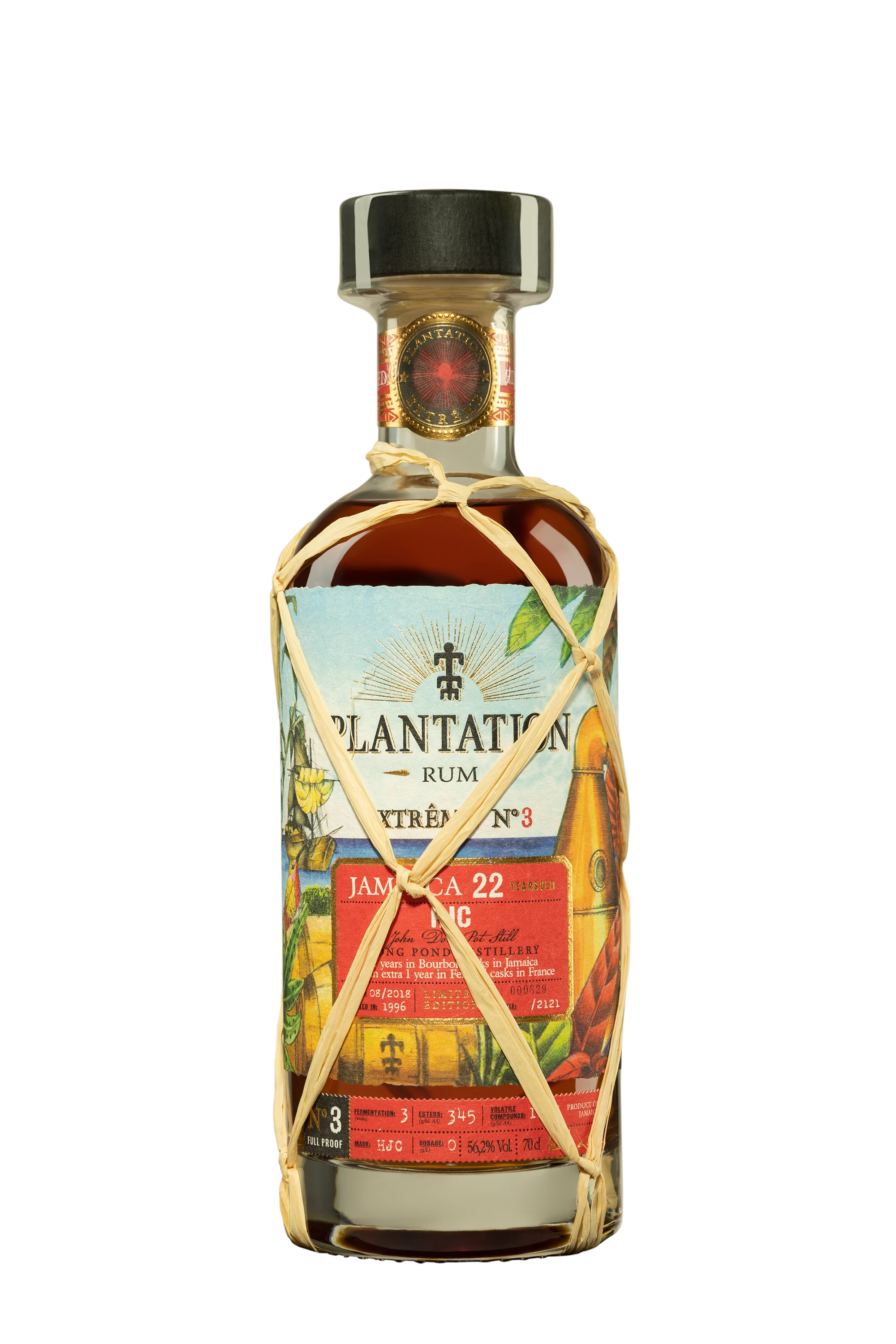 Plantation - Molasses Jamaican Rhum "22 Ans Long Pond - Extreme N°3 : Jamaica HJC" Brun 1996 56.2° Giftbox, 70cl