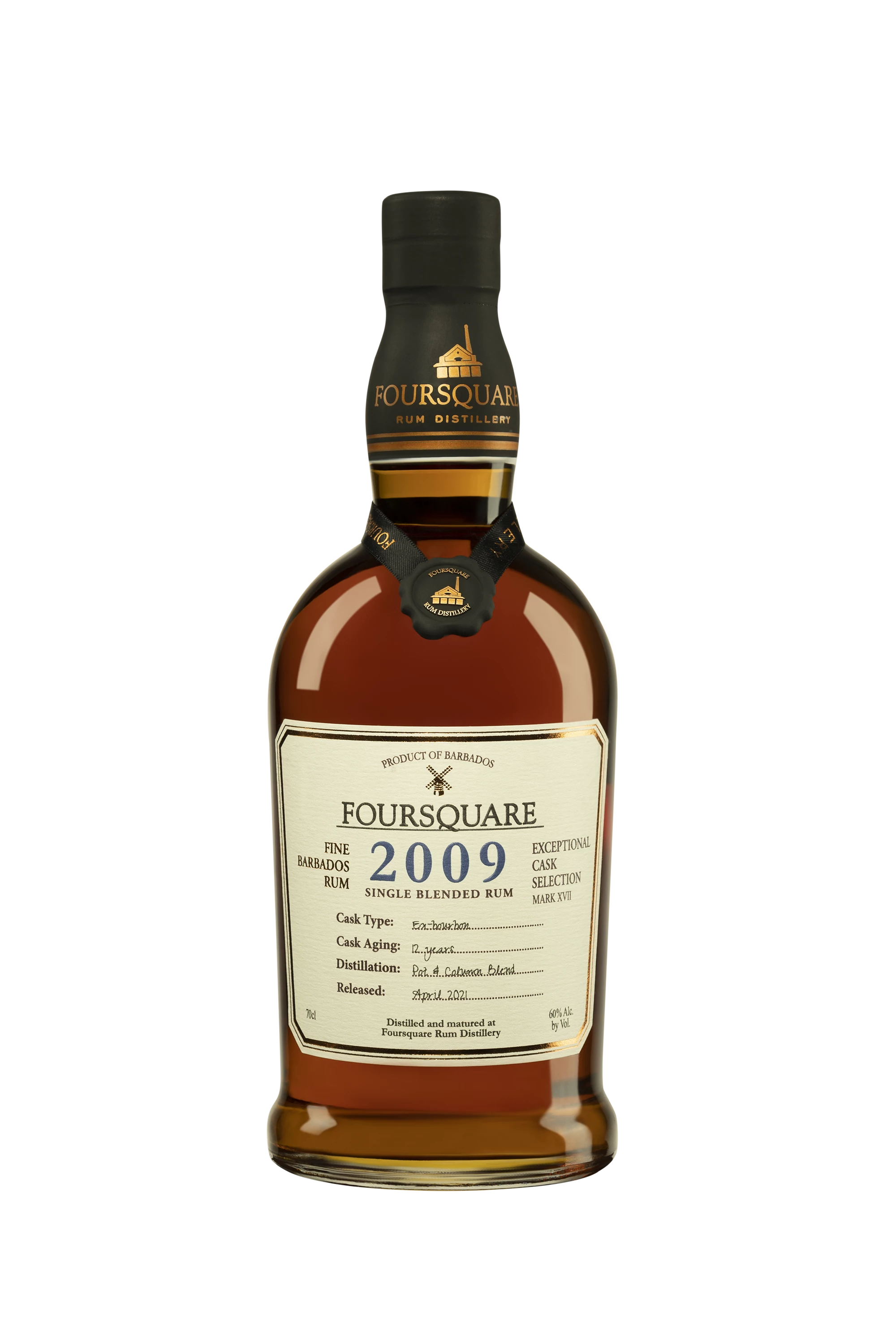 Foursquare - Molasses Barbados Rhum "12 Ans" Brun 2009 60°, 70cl