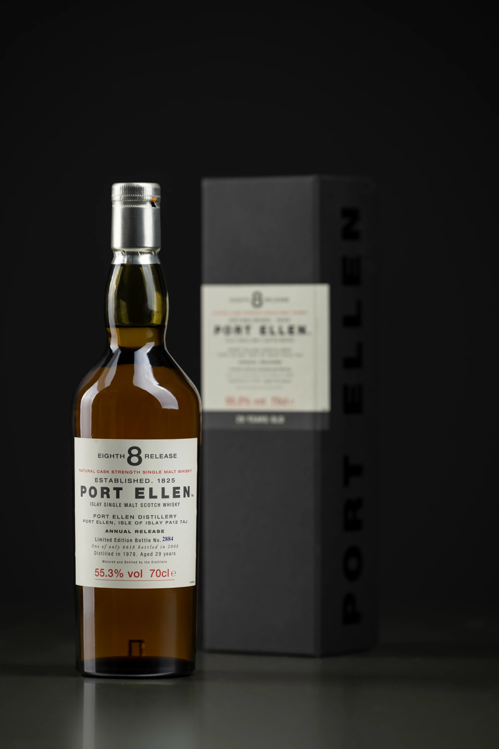 Port Ellen - Single Malt Scotch Whisky "29 Ans - 8th Release" 1978 55.30° Giftbox, 70cl
