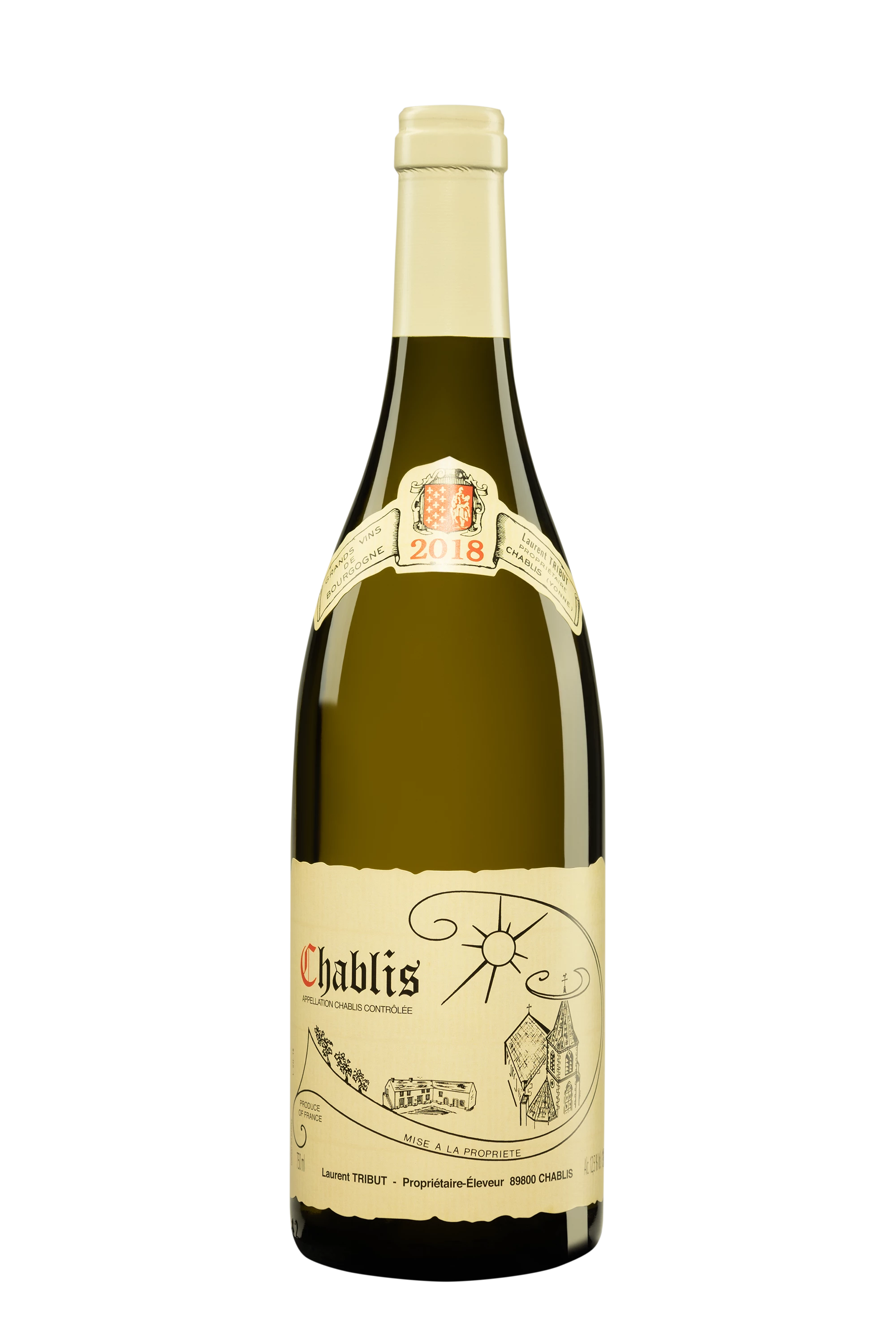 Domaine Laurent Tribut - Chablis "Villages" Blanc 2018, 75cl