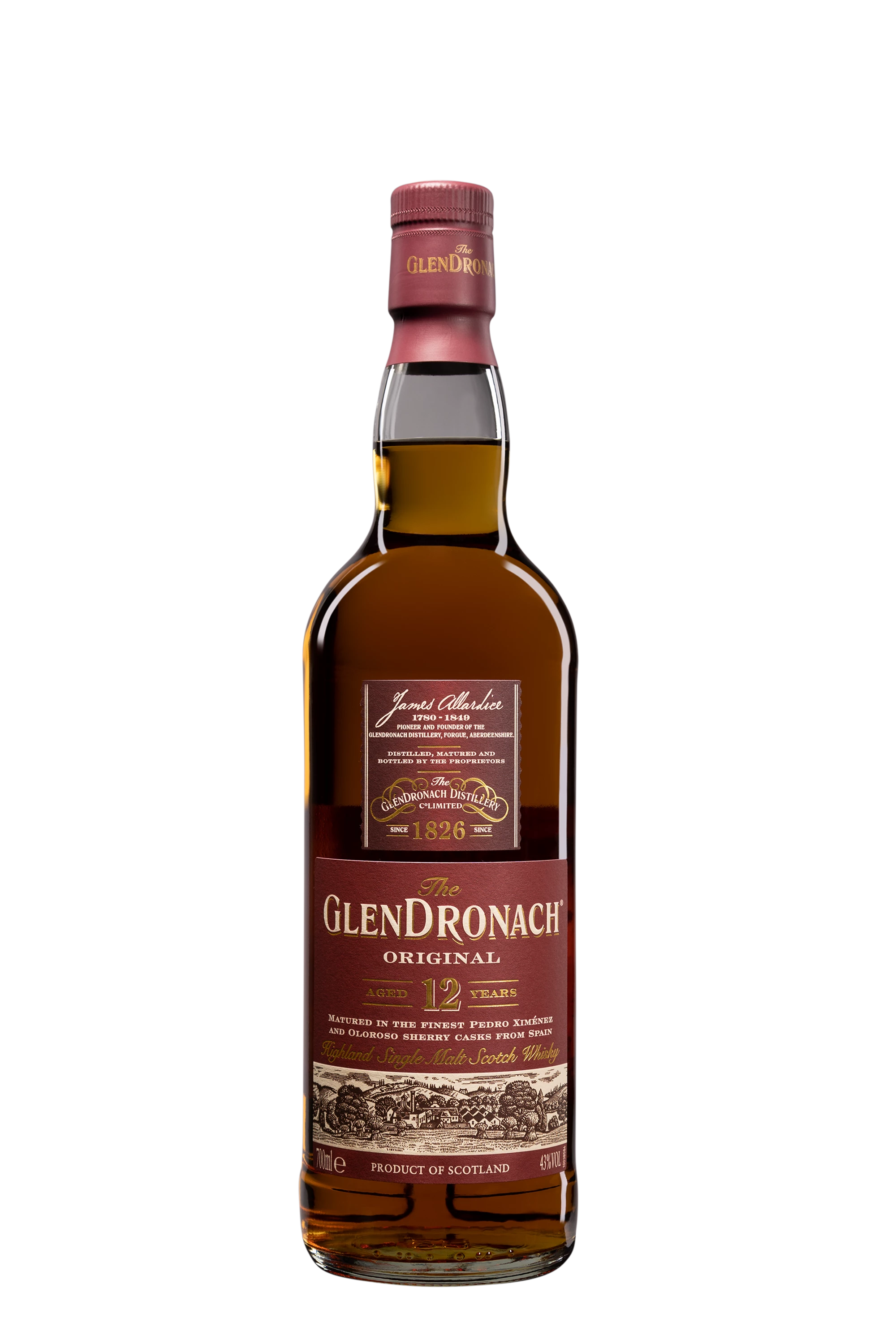 Glendronach - Single Malt Scotch Whisky "12 Ans - Original" 43° Giftbox, 70cl