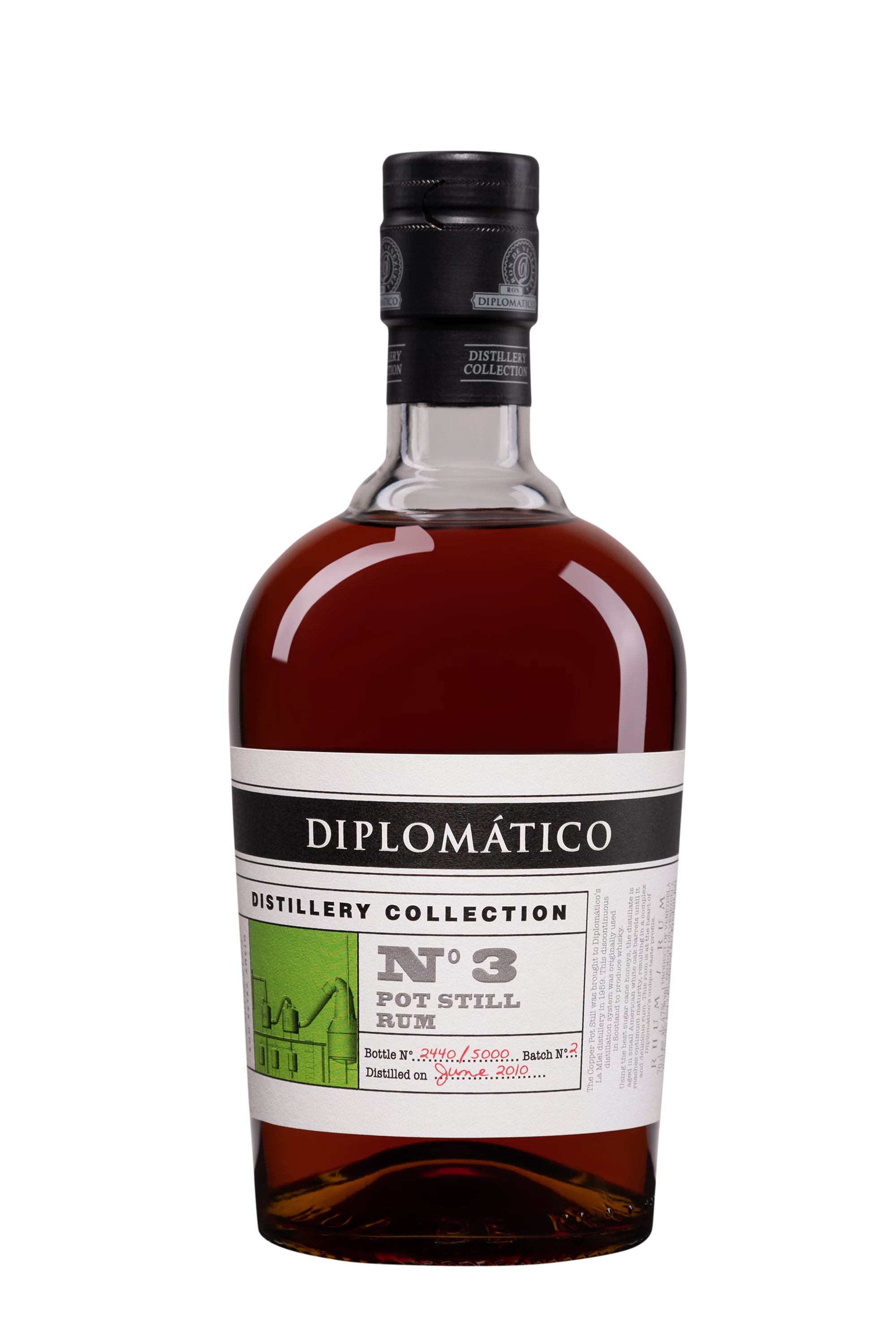 Diplomatico - Molasses Venezuelian Rhum "Collection N°3 : Pot Still - Signé par le Master Blender Nelson Hernandez" Brun 47° Giftbox, 70cl