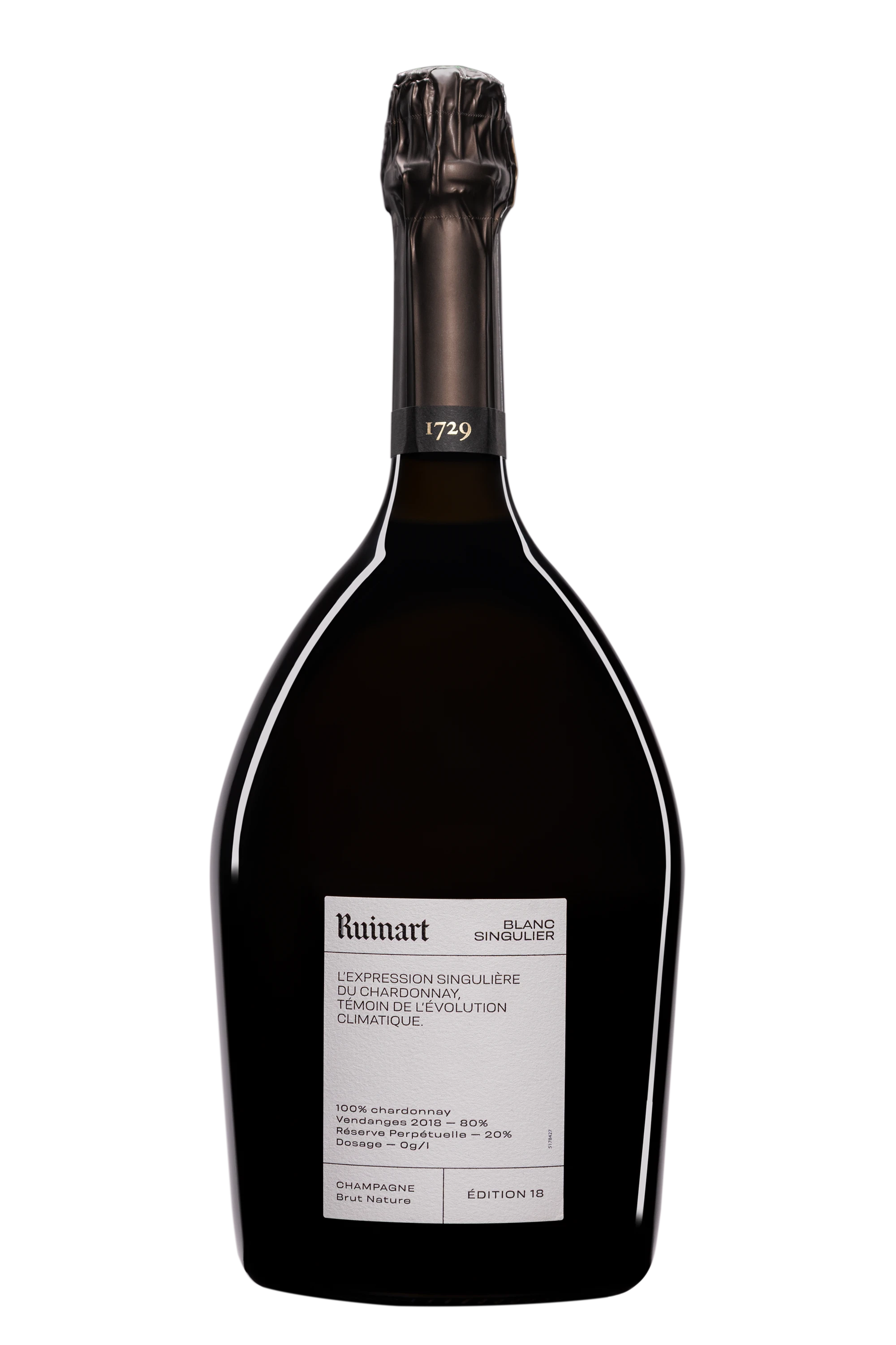 Maison Ruinart - Champagne Brut Nature Blanc de Blancs Millésimé "Blanc Singulier - Edition 18" Blanc 2018 12.5°, 150cl