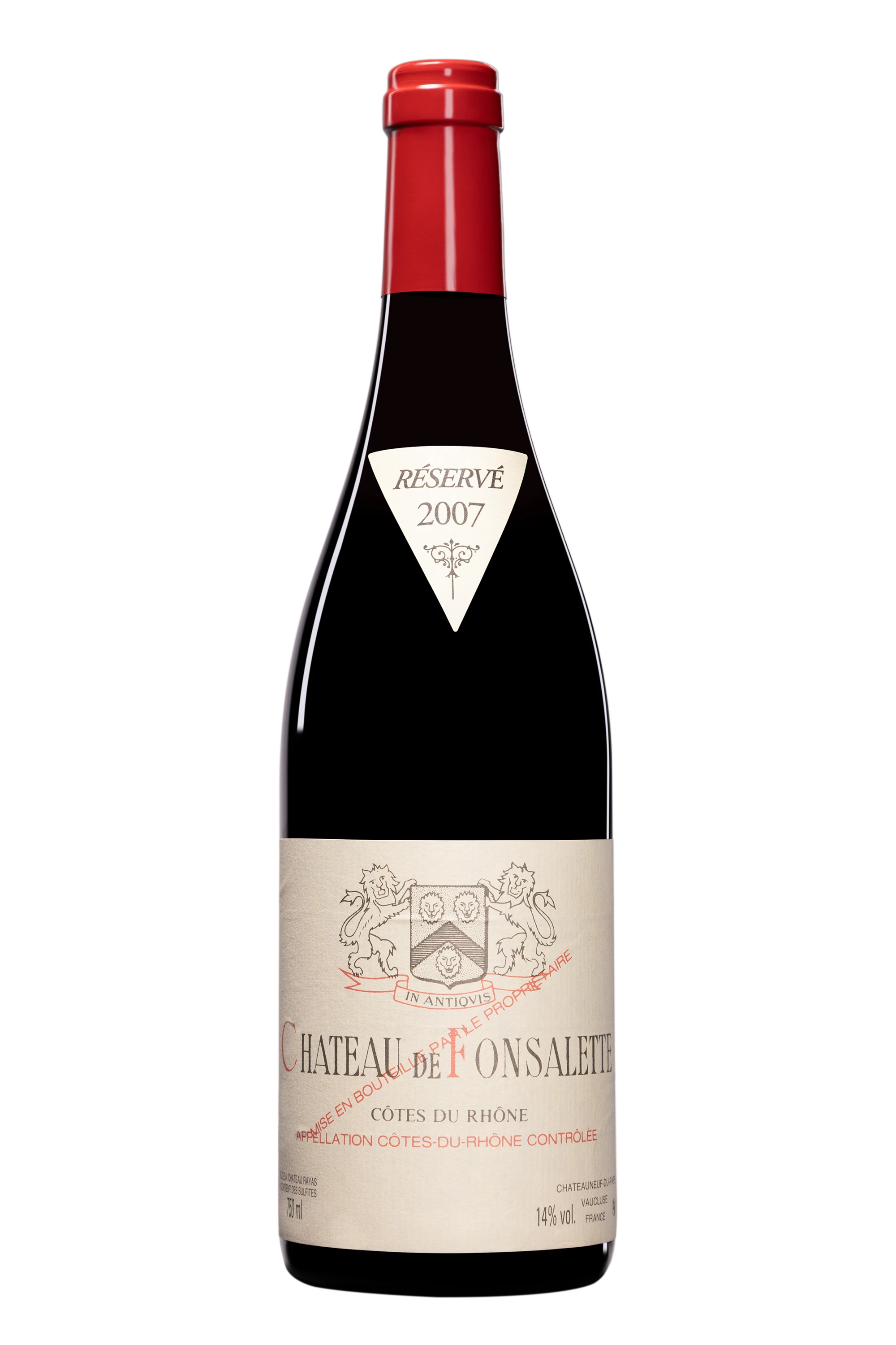 Château de Fonsalette - Côtes du Rhône Rouge 2007 14°, 75cl