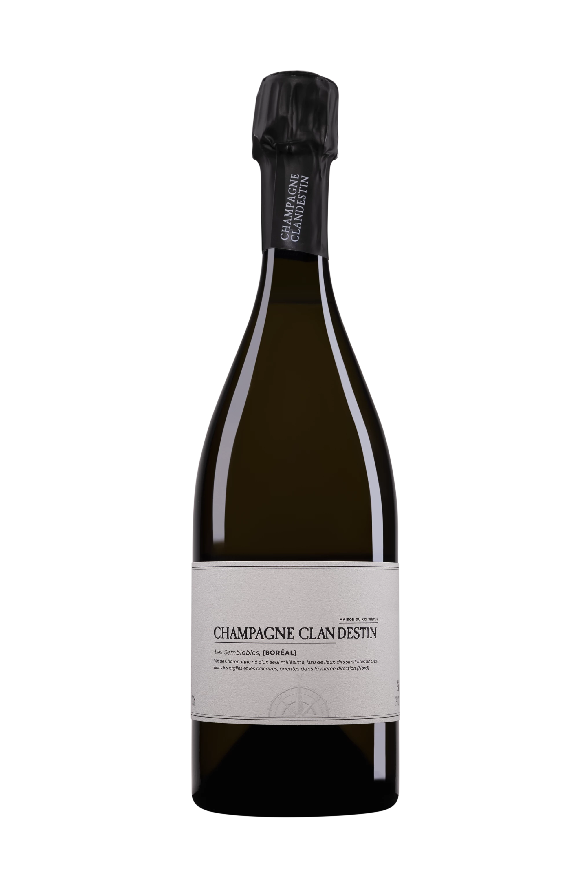 Maison Clandestin - Champagne Brut Nature Blanc de Noirs Millésimé "Les Semblables - Boréal" Blanc 2019 12°, 75cl