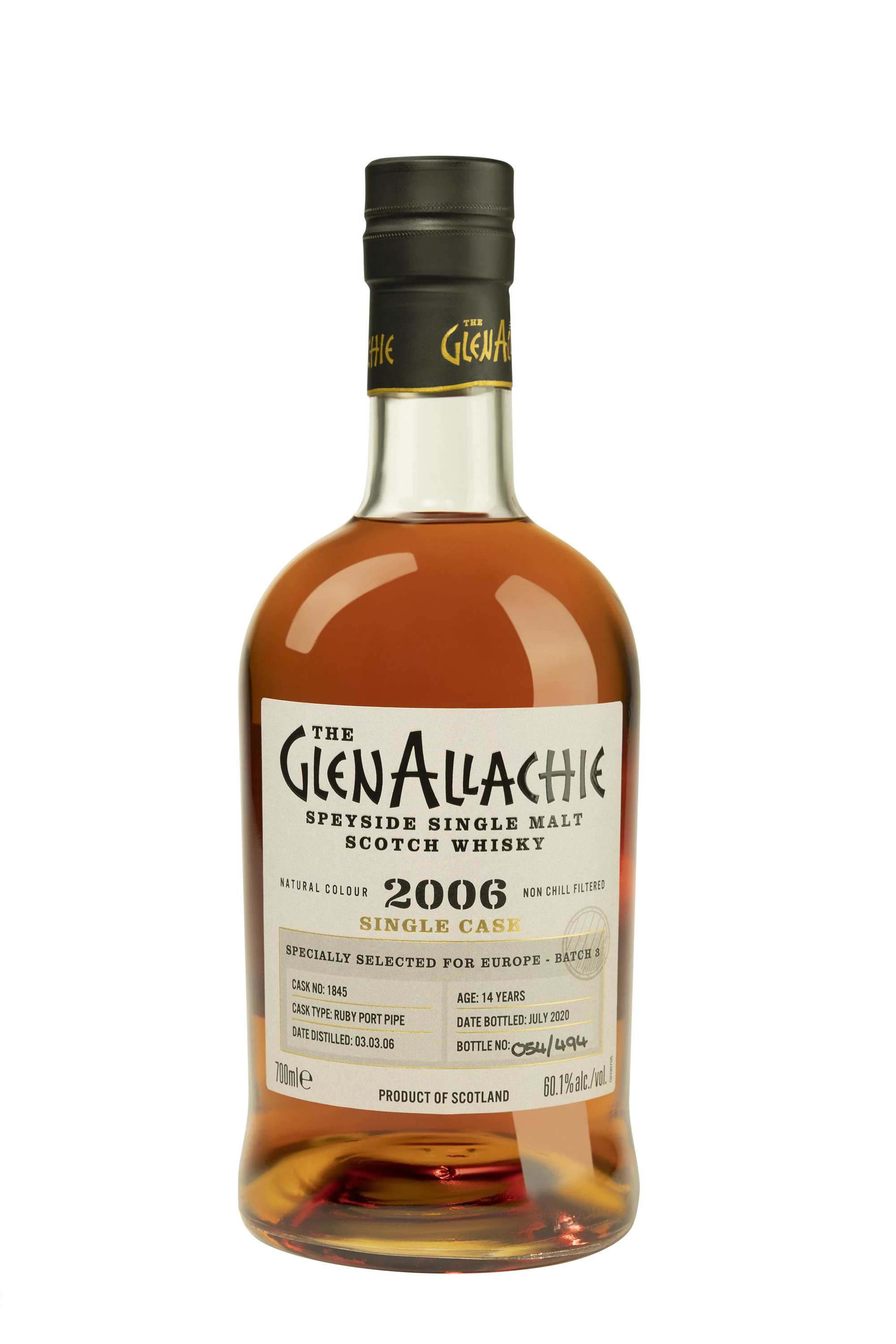Glenallachie - Single Malt Scotch Whisky "14 Ans - Port Pipe Single Cask #1845" 2006 60.1° Giftbox, 70cl