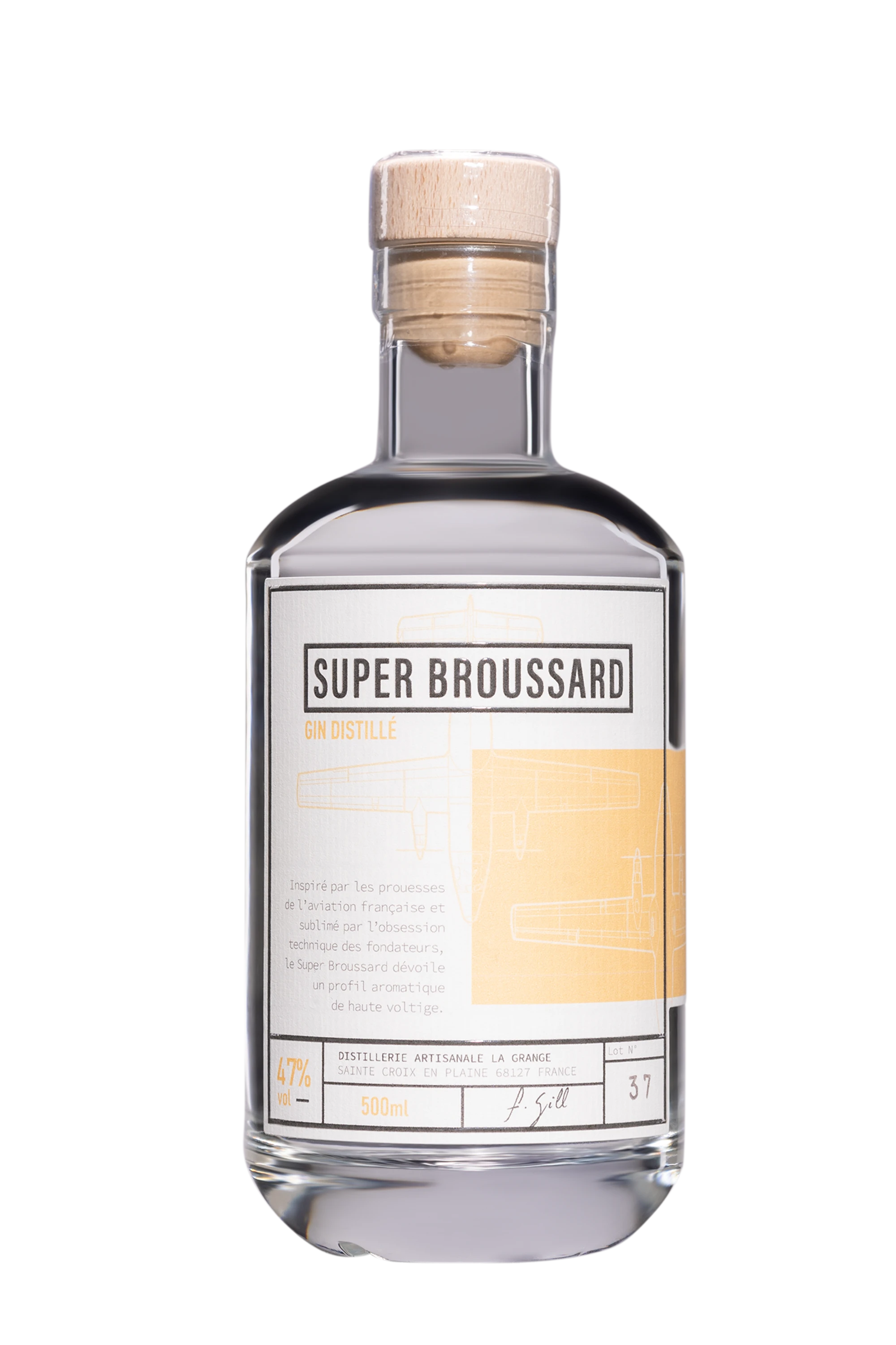 Distillerie de la Grange - Gin "Super Broussard" 47°, 50cl