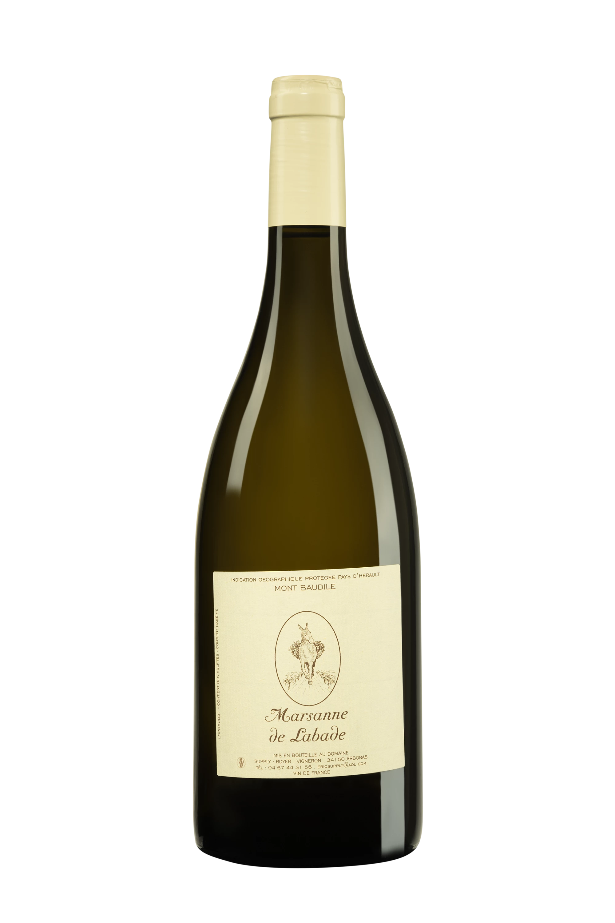Domaine Supply-Royer - Vin de Pays d'Hérault Mont Baudile "Marsanne de Labade" Blanc 2019 15°, 75cl