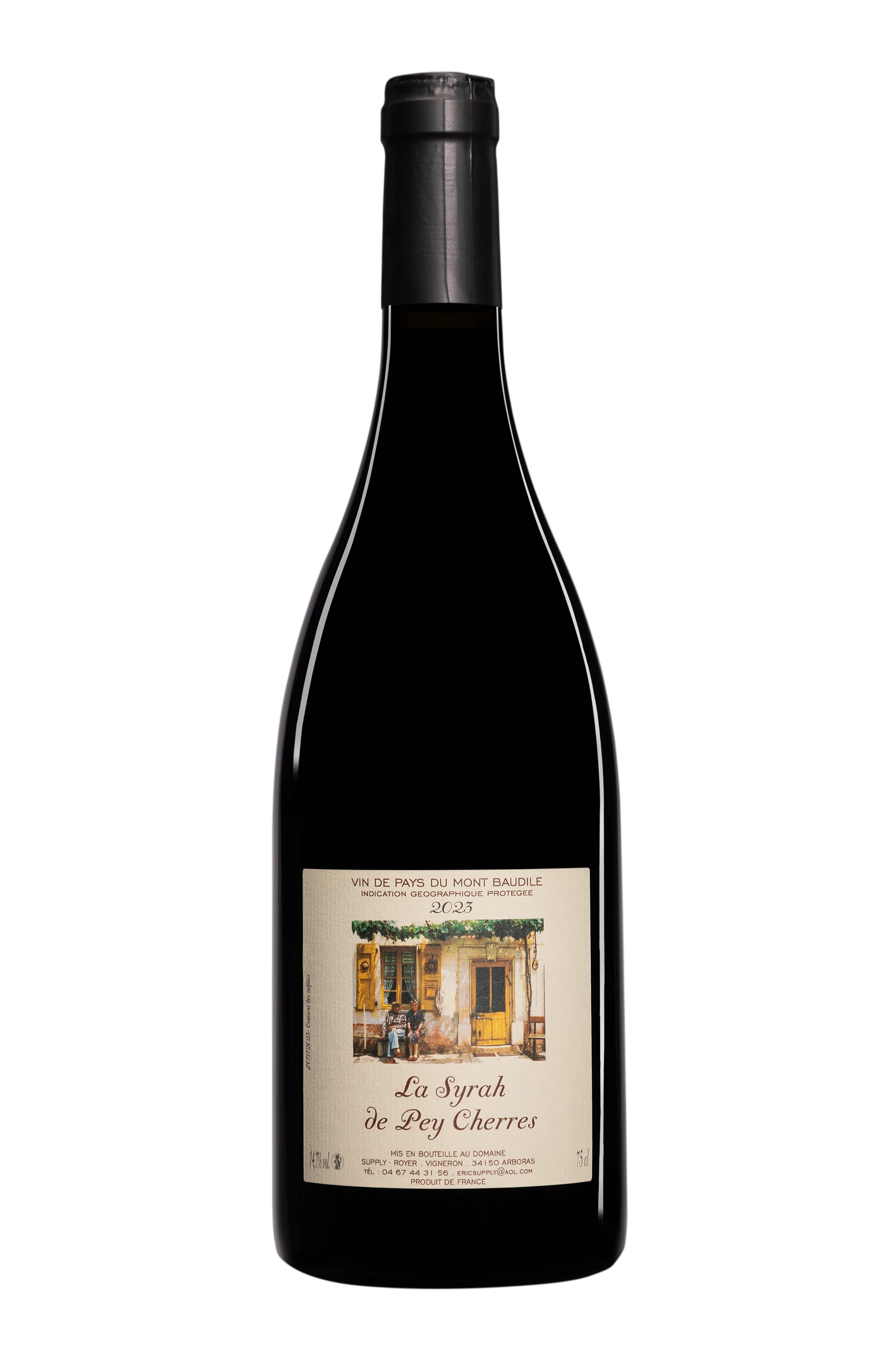 Domaine Supply-Royer - Vin de Pays d'Hérault Mont Baudile "Syrah de Pey Cherres" Rouge 2023 14.7°, 75cl