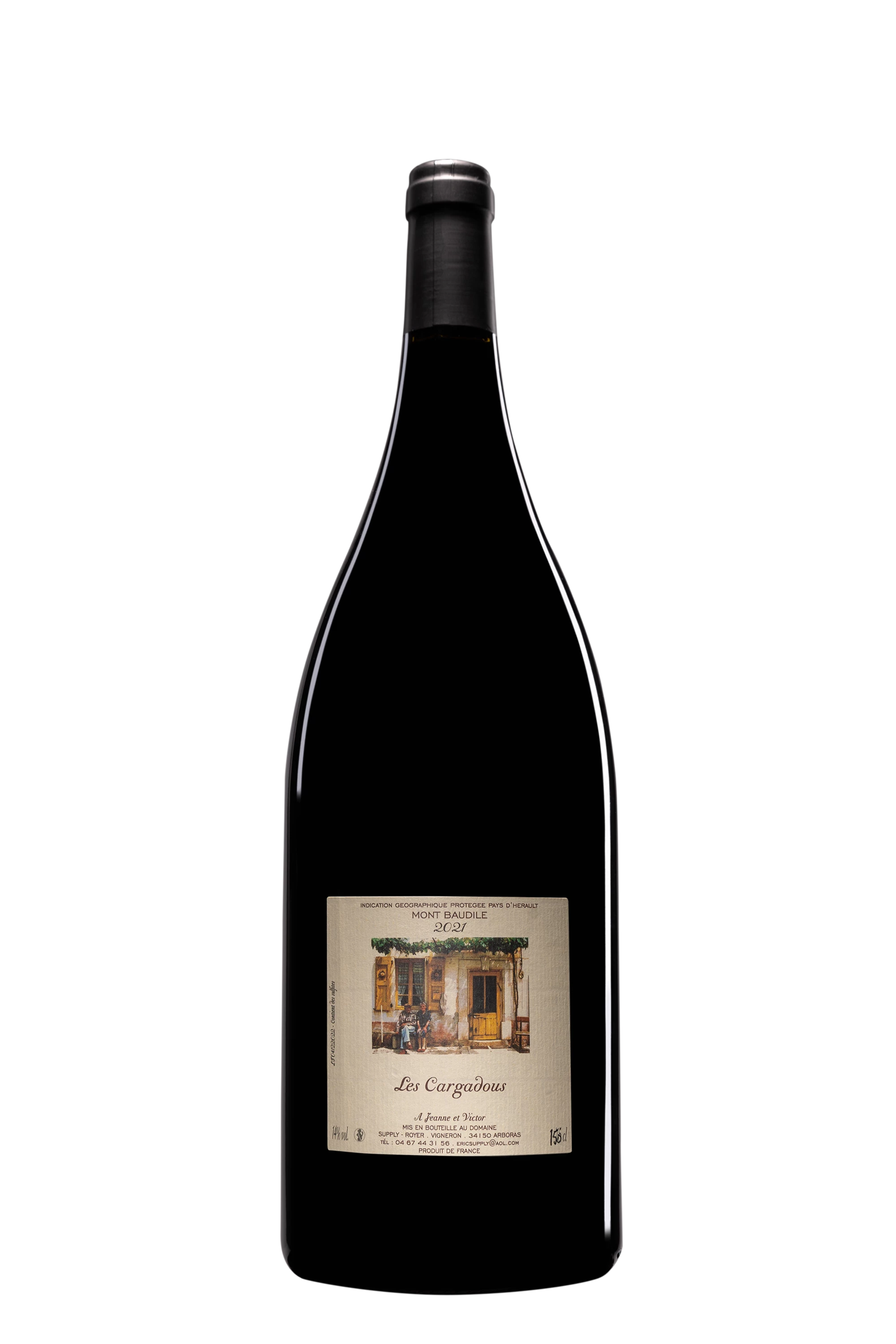 Domaine Supply-Royer - Vin de Pays d'Hérault Mont Baudile "Les Cargadous" Rouge 2021 14°, 150cl