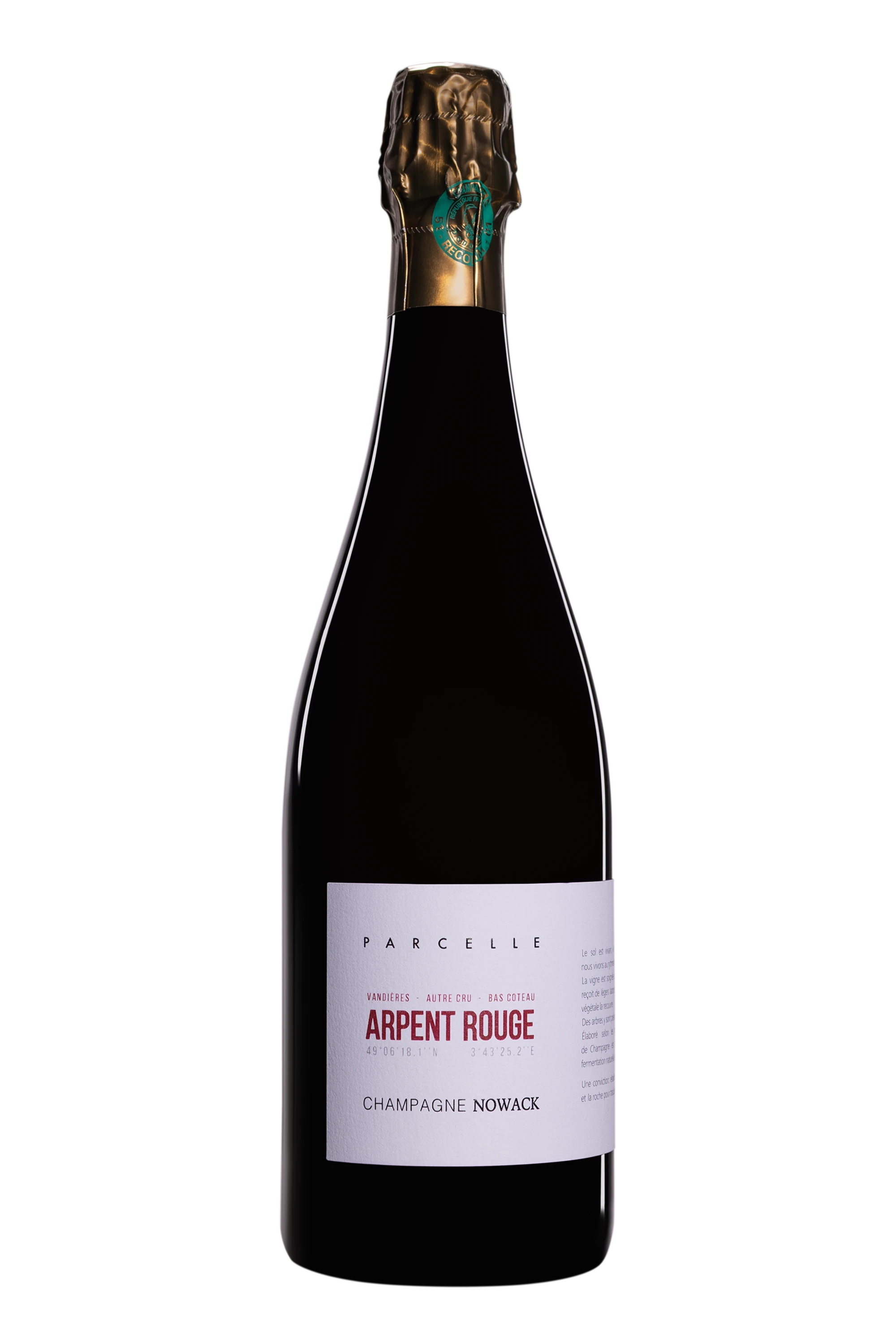 Domaine Nowack - Champagne Extra-Brut "Les Arpents Rouges" Blanc 2021-2022 Dégorgement 2026, 75cl