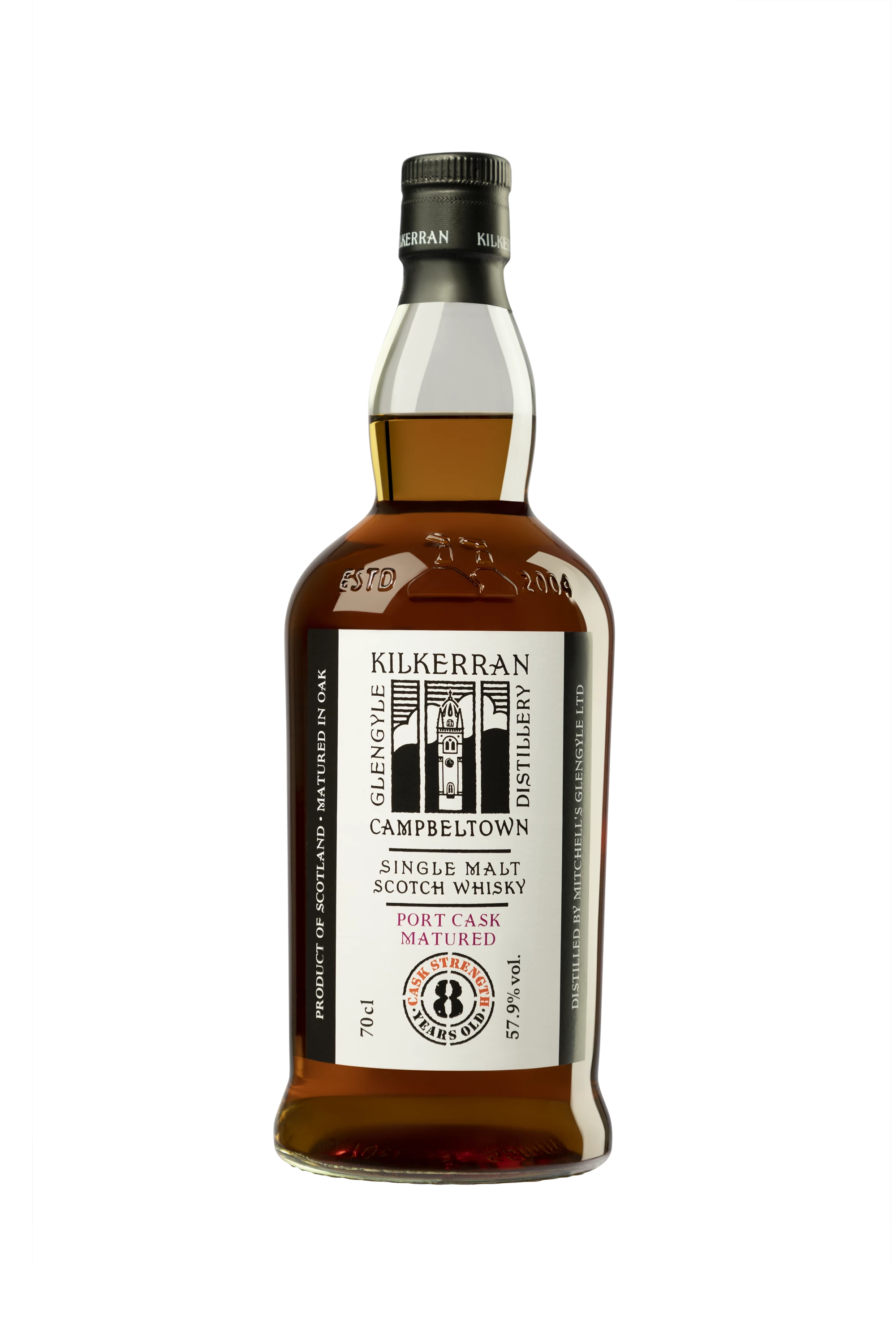 Kilkerran - Single Malt Scotch Whisky "8 Ans - Brut de Fût - Port Cask Matured" 57.9°, 70cl