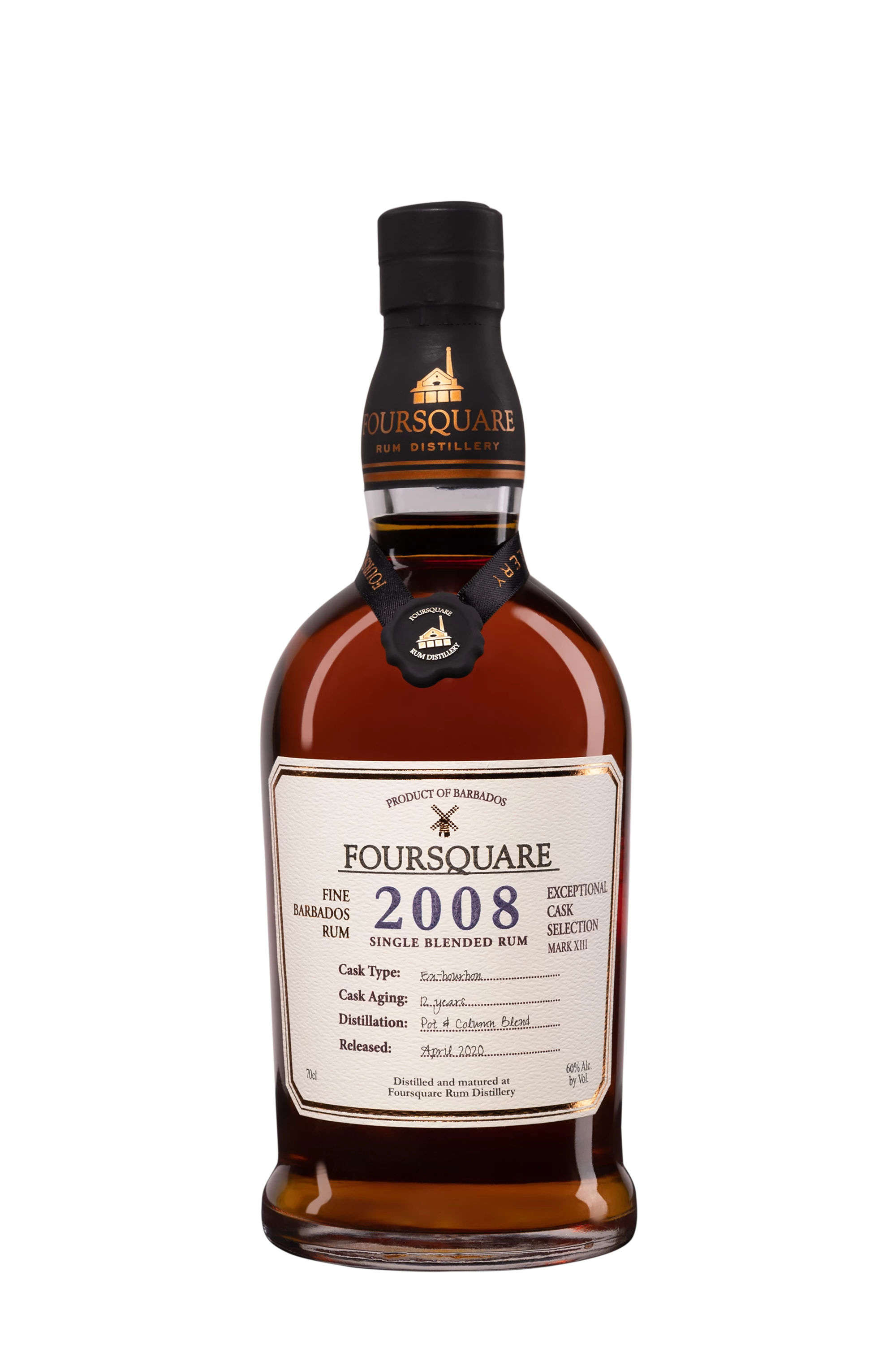 Foursquare - Molasses Barbados Rhum "12 Ans" Brun 2008 60°, 70cl