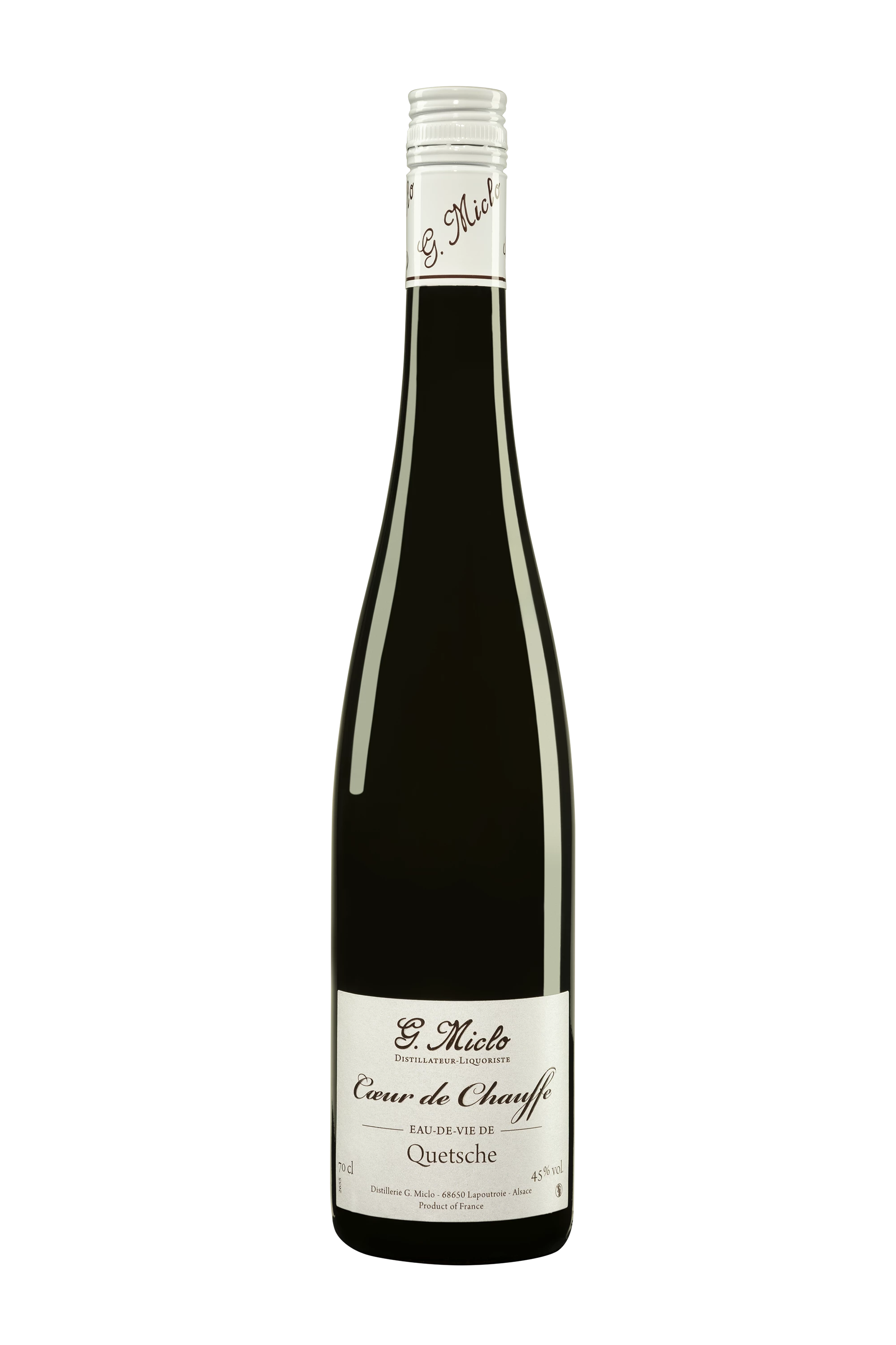 Distillerie Gilbert Miclo - Eau de Vie d'Alsace "Quetsche - Coeur de Chauffe" 45° Giftbox, 70cl