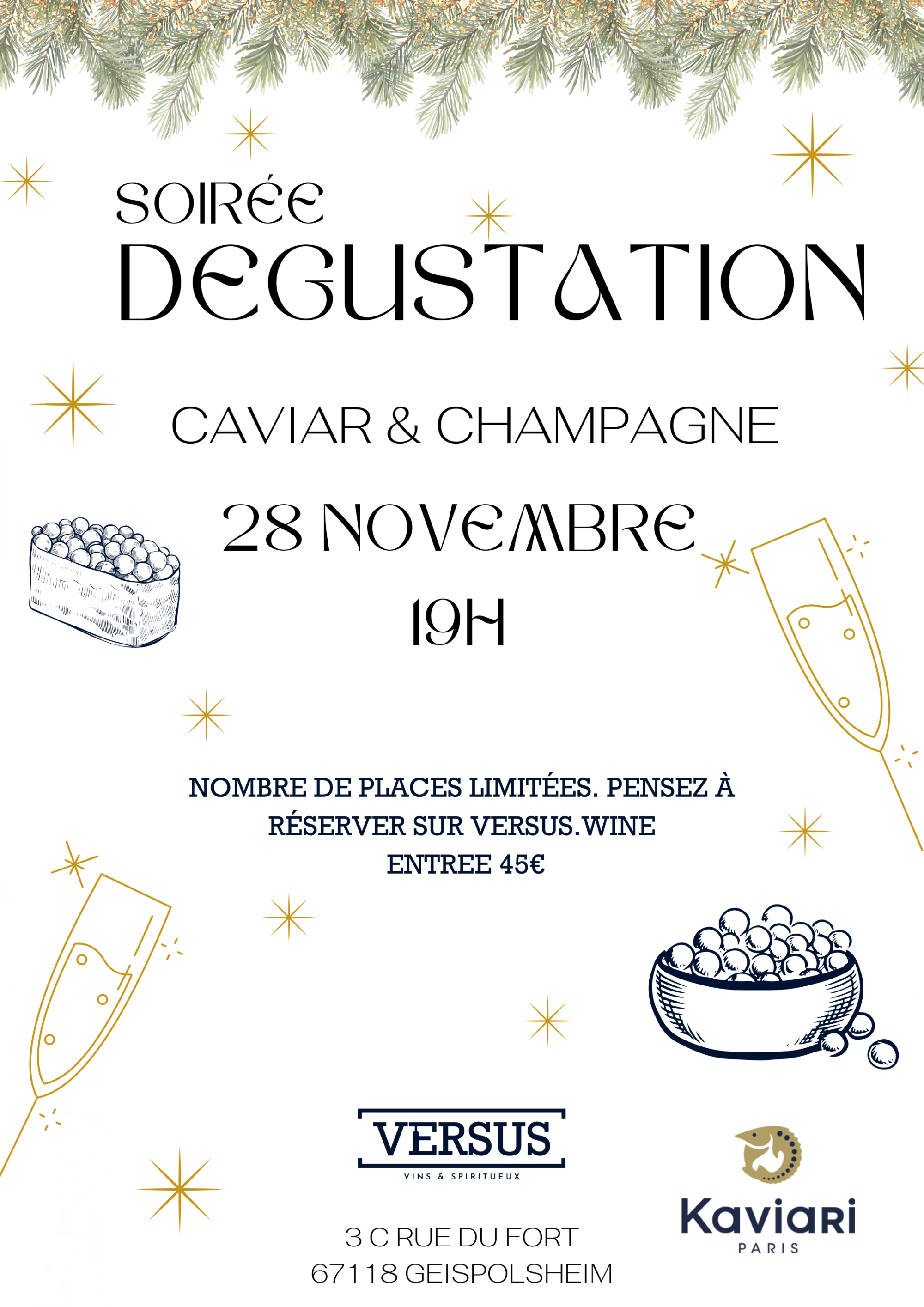 Masterclass Champagne et Caviar Kaviari 28.11.2024