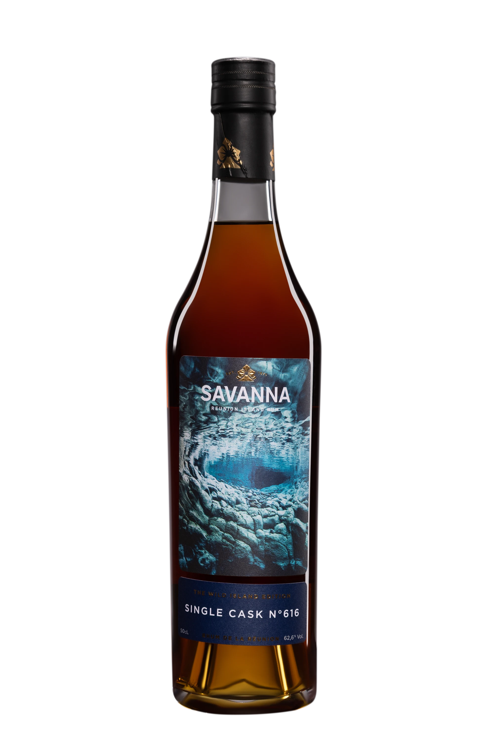 Savanna - Rhum Vieux de Mélasse de la Réunion "15 Ans Single Cask #616 - Grotte Marine" Brun 2009 62.6° Giftbox, 50cl