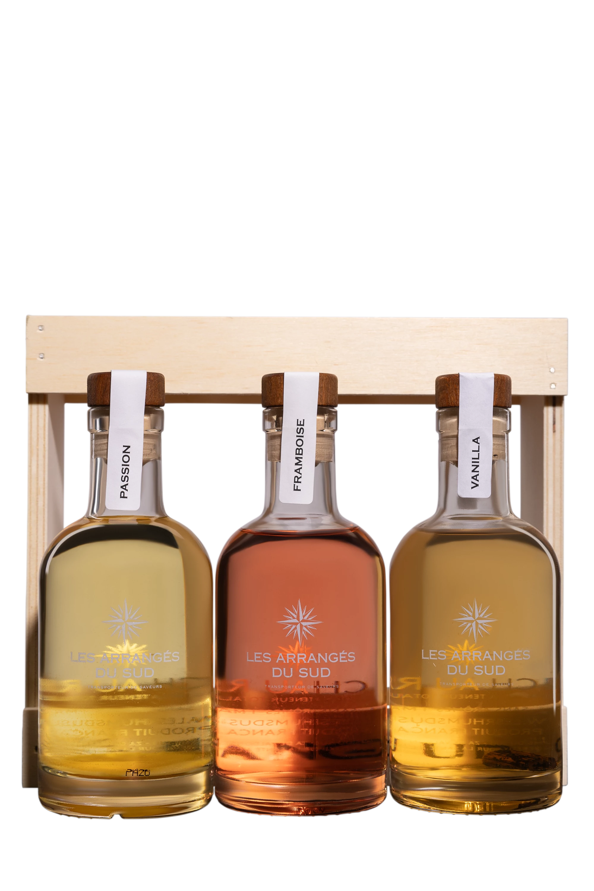 Les Rhums du Sud - Punch au Rhum "Coffret 3x20cl Collection : Passion - Vanille - Framboise" 30° Giftbox, 60cl