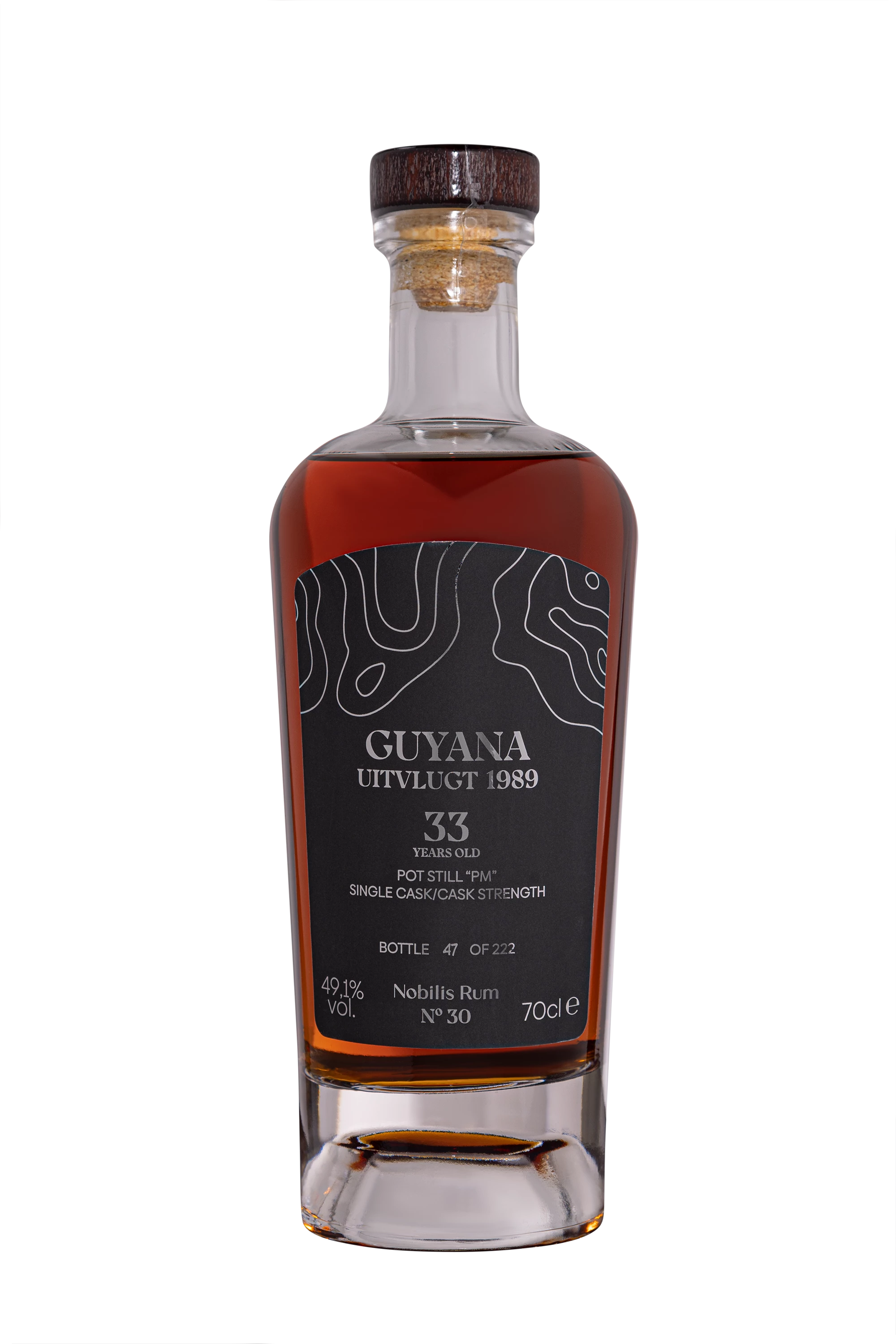 Nobilis Rum - Molasses British Guyana Rhum "33 Ans Uitvlugt - Single Cask - Port Morant Still PM - N°30" Brun 1989 49.1° Giftbox, 70cl
