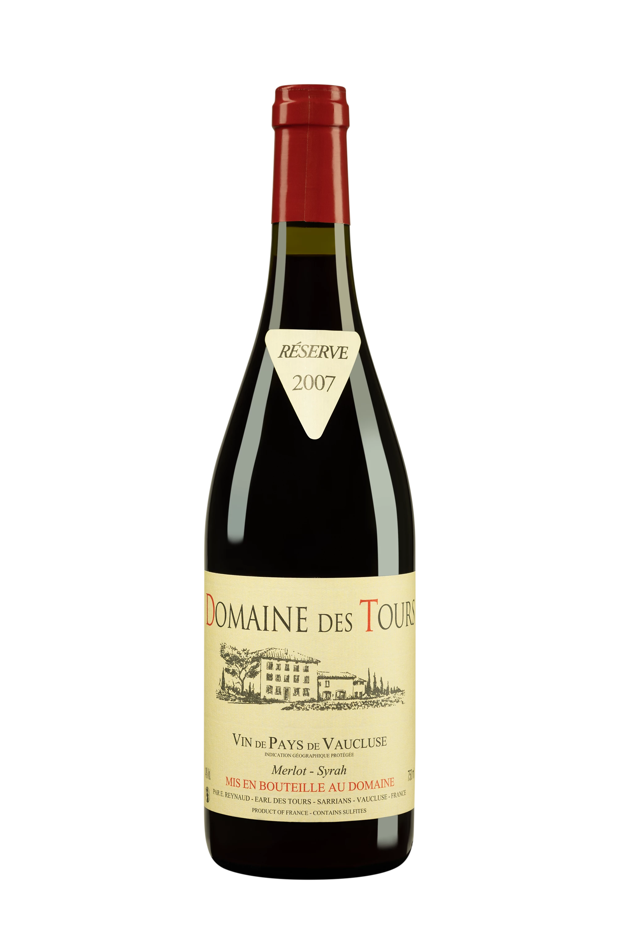 Domaine des Tours - Vin de Pays du Vaucluse "Merlot-Syrah" Rouge 2007, 75cl