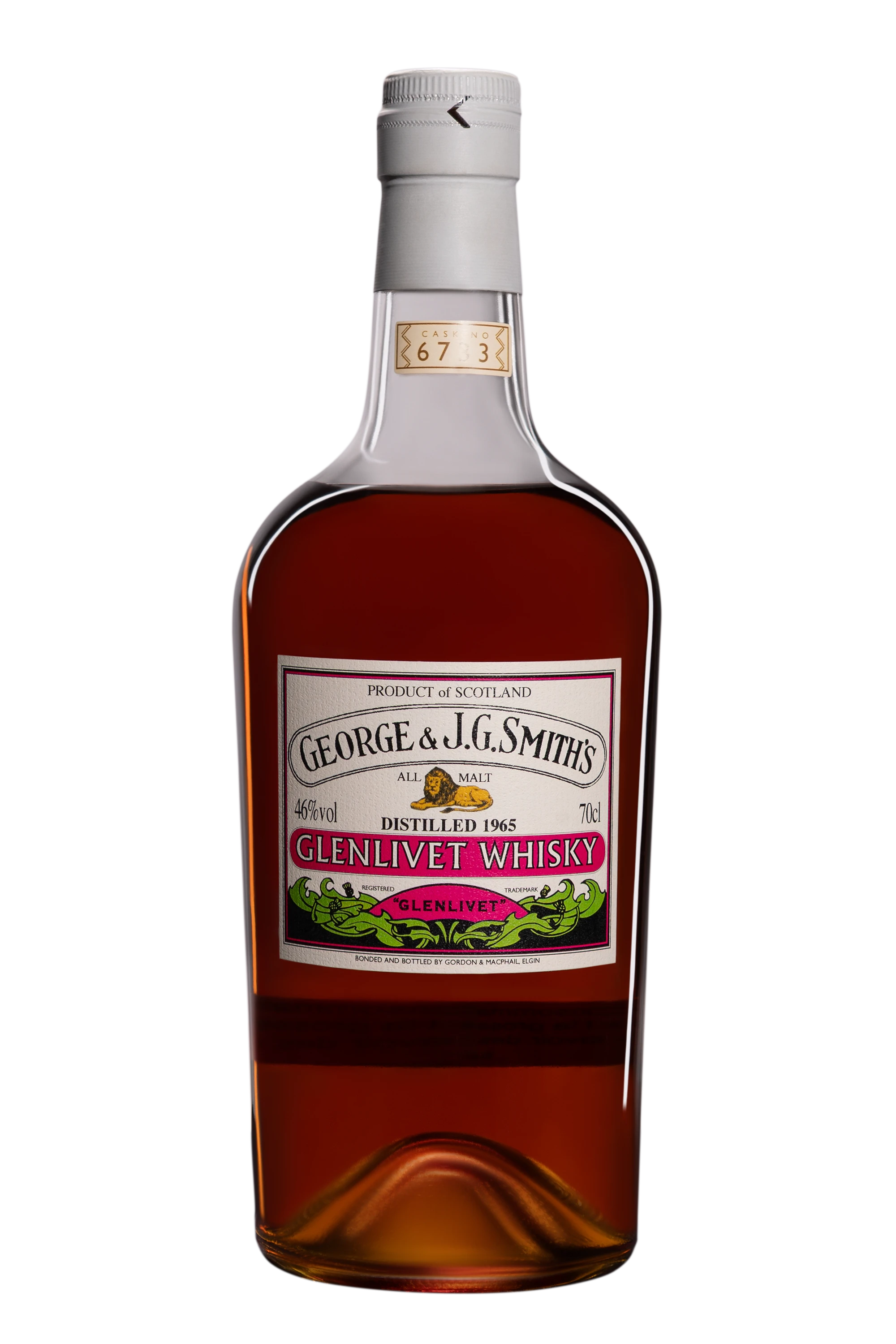 Gordon & Macphail - Single Malt Scotch Whisky "42 Ans Glenlivet Cask 6733 - George & JG Smith's" Brun 1965 46° Giftbox, 70cl