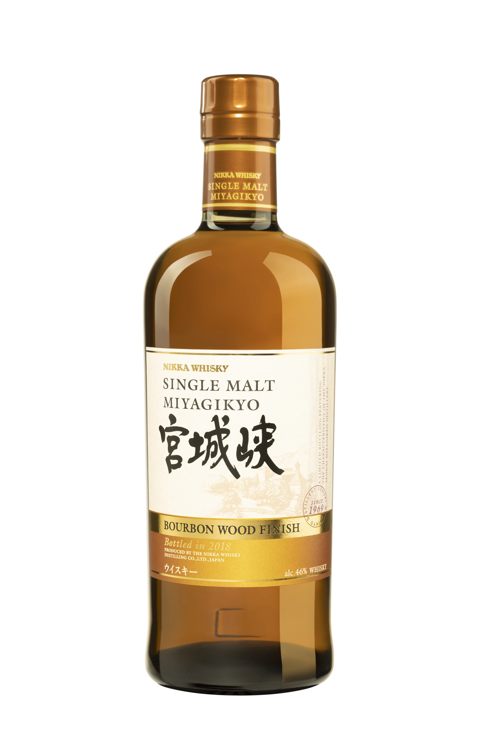 Miyagikyo - Single Malt Japanese Whisky "Bourbon Wood Finish" 46° Giftbox, 70cl